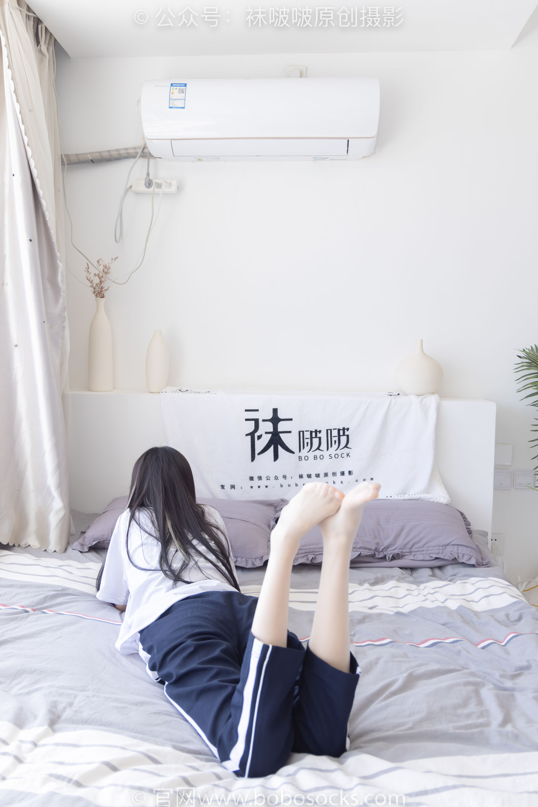 BoBoSocks袜啵啵 No.207 稚予 -aj板鞋、白棉袜、油亮白丝、校服裤里丝