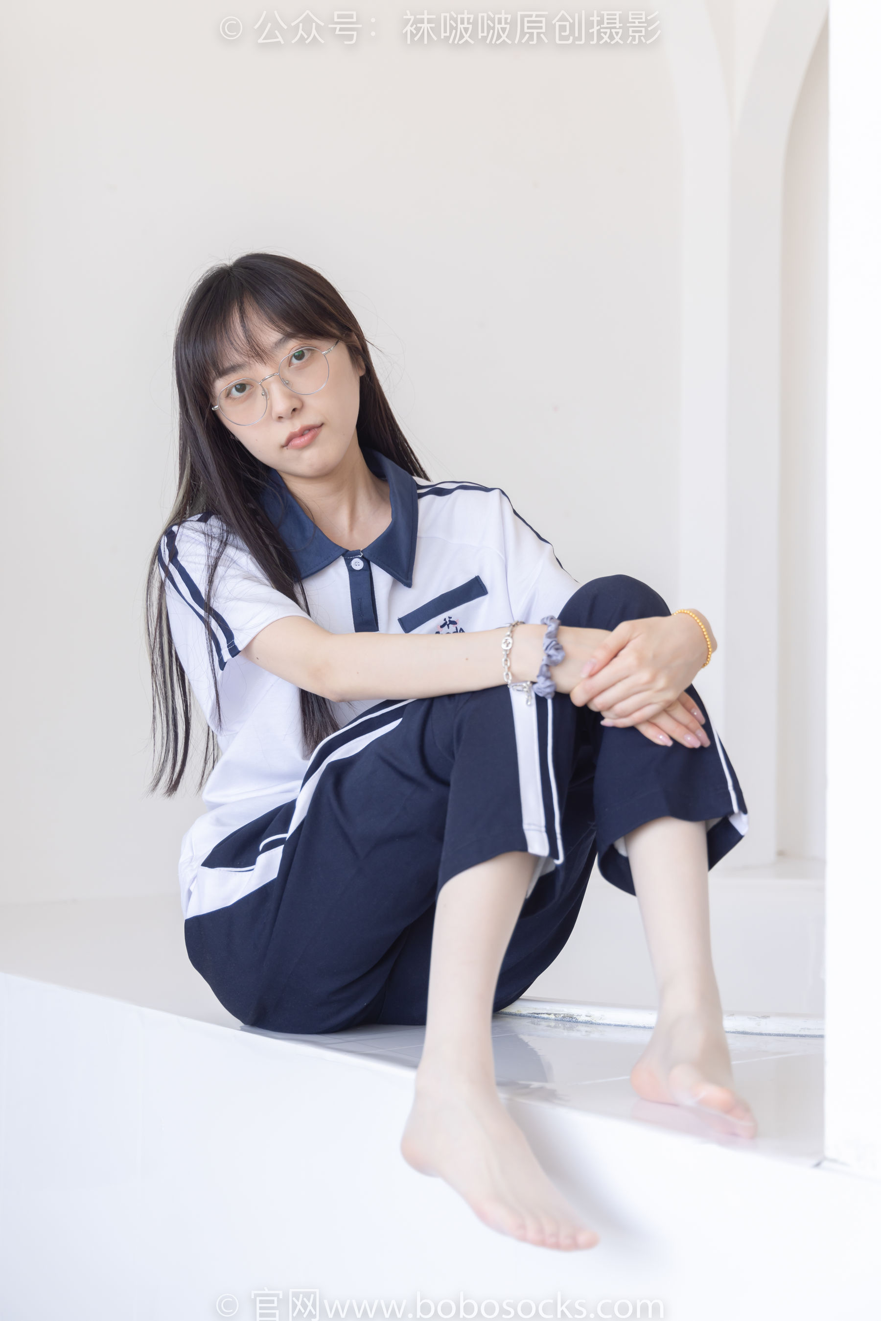 BoBoSocks袜啵啵 No.207 稚予 -aj板鞋、白棉袜、油亮白丝、校服裤里丝