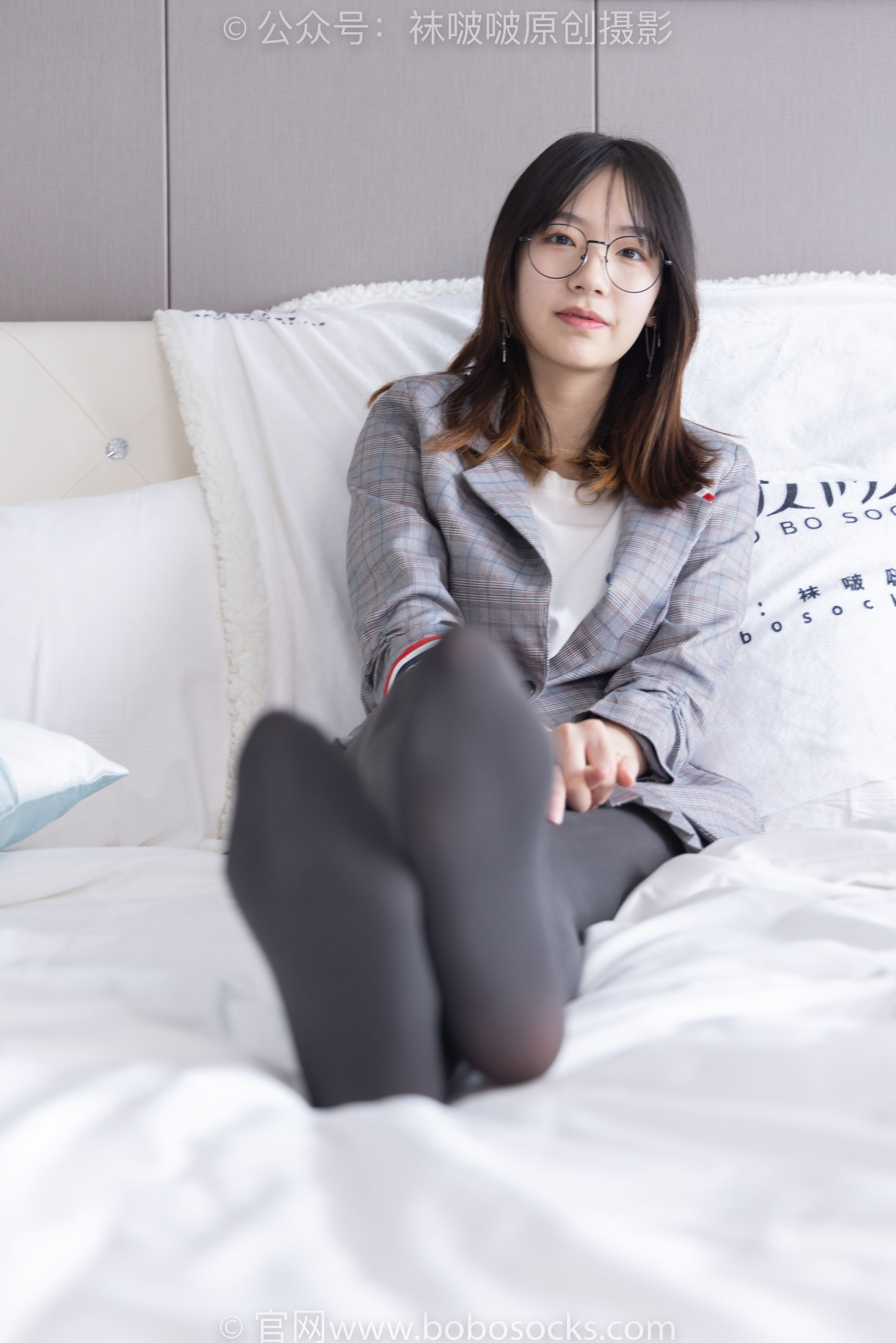BoBoSocks袜啵啵 No.210 小甜豆 -皮鞋、厚灰丝、ol装