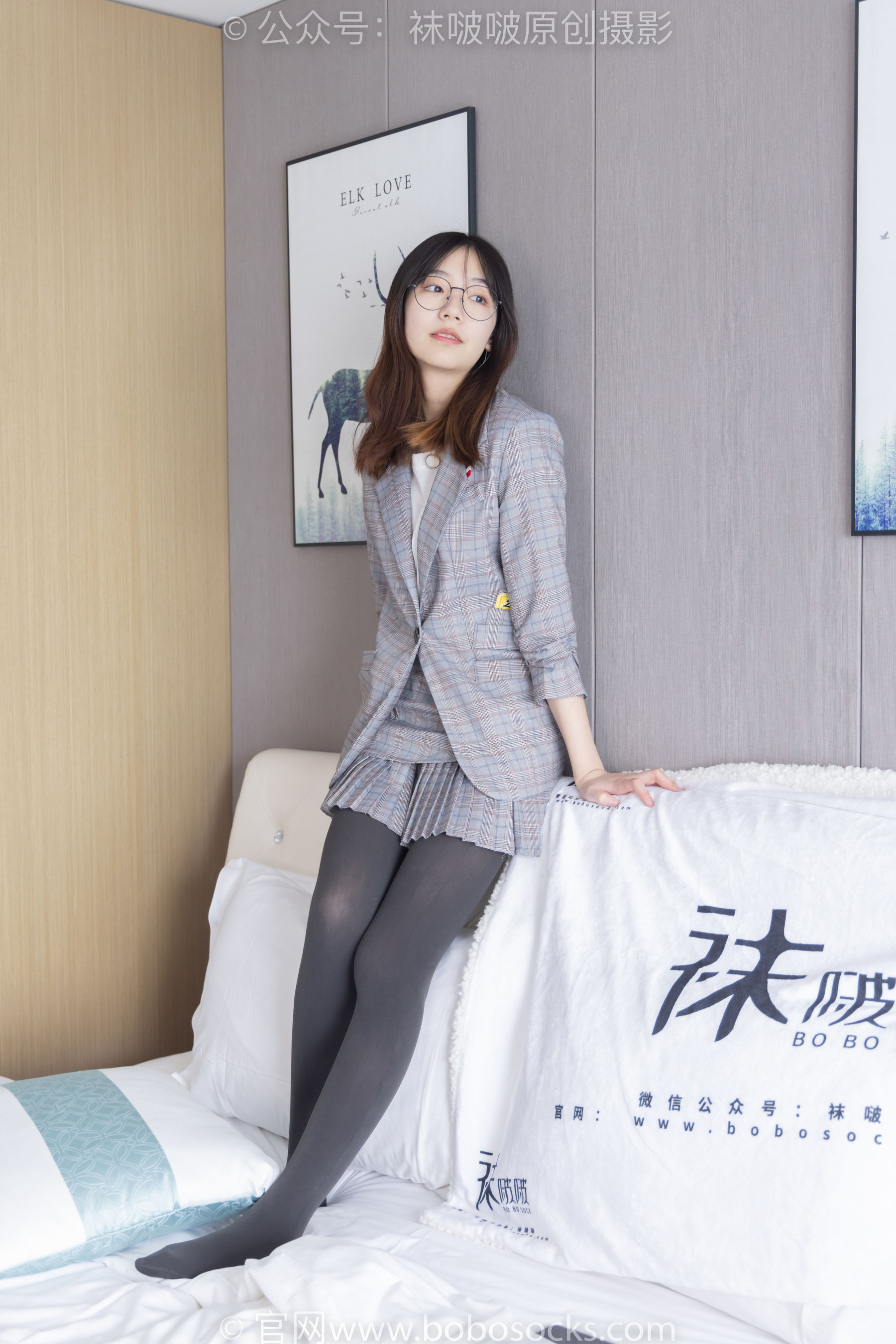 BoBoSocks袜啵啵 No.210 小甜豆 -皮鞋、厚灰丝、ol装