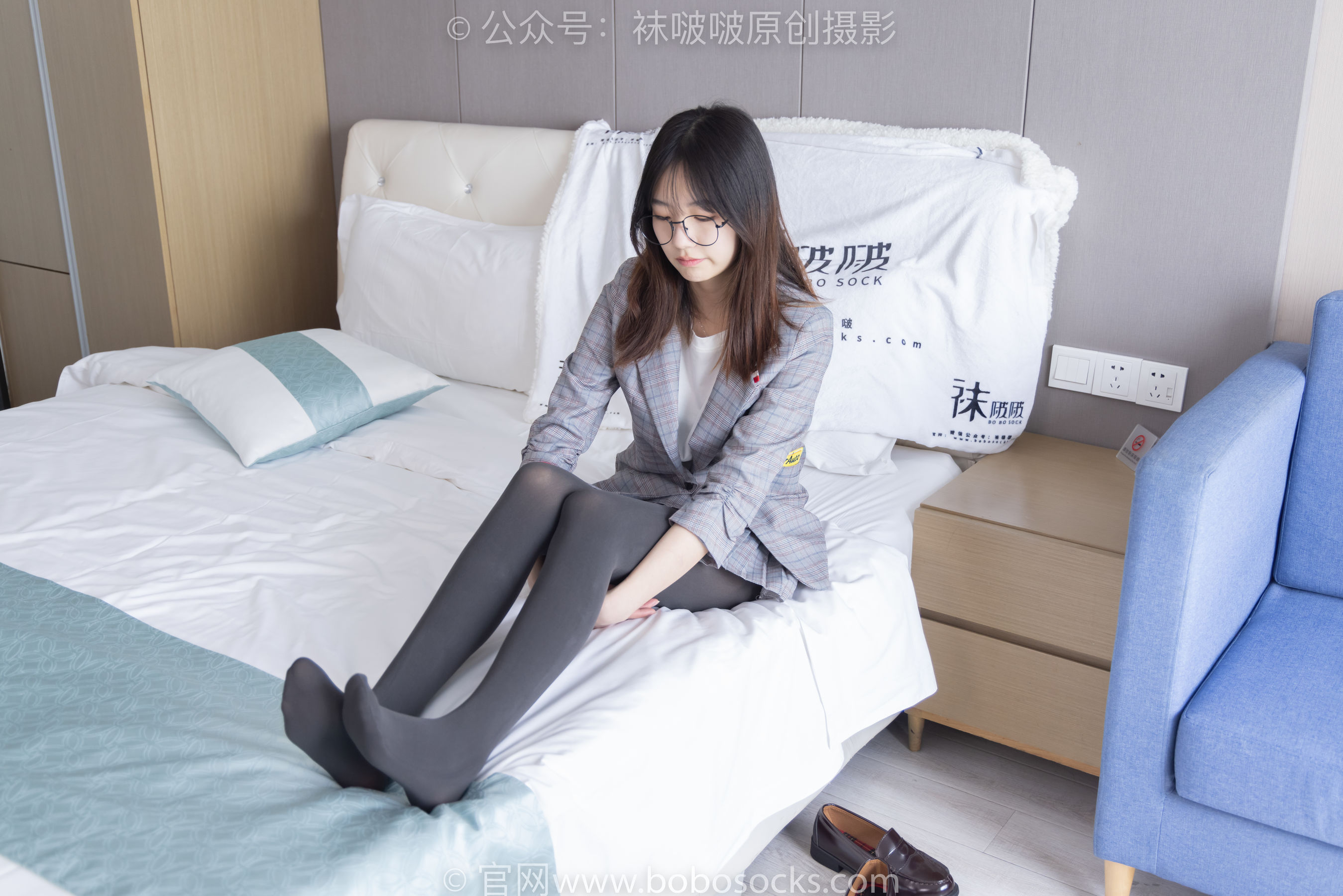 BoBoSocks袜啵啵 No.210 小甜豆 -皮鞋、厚灰丝、ol装