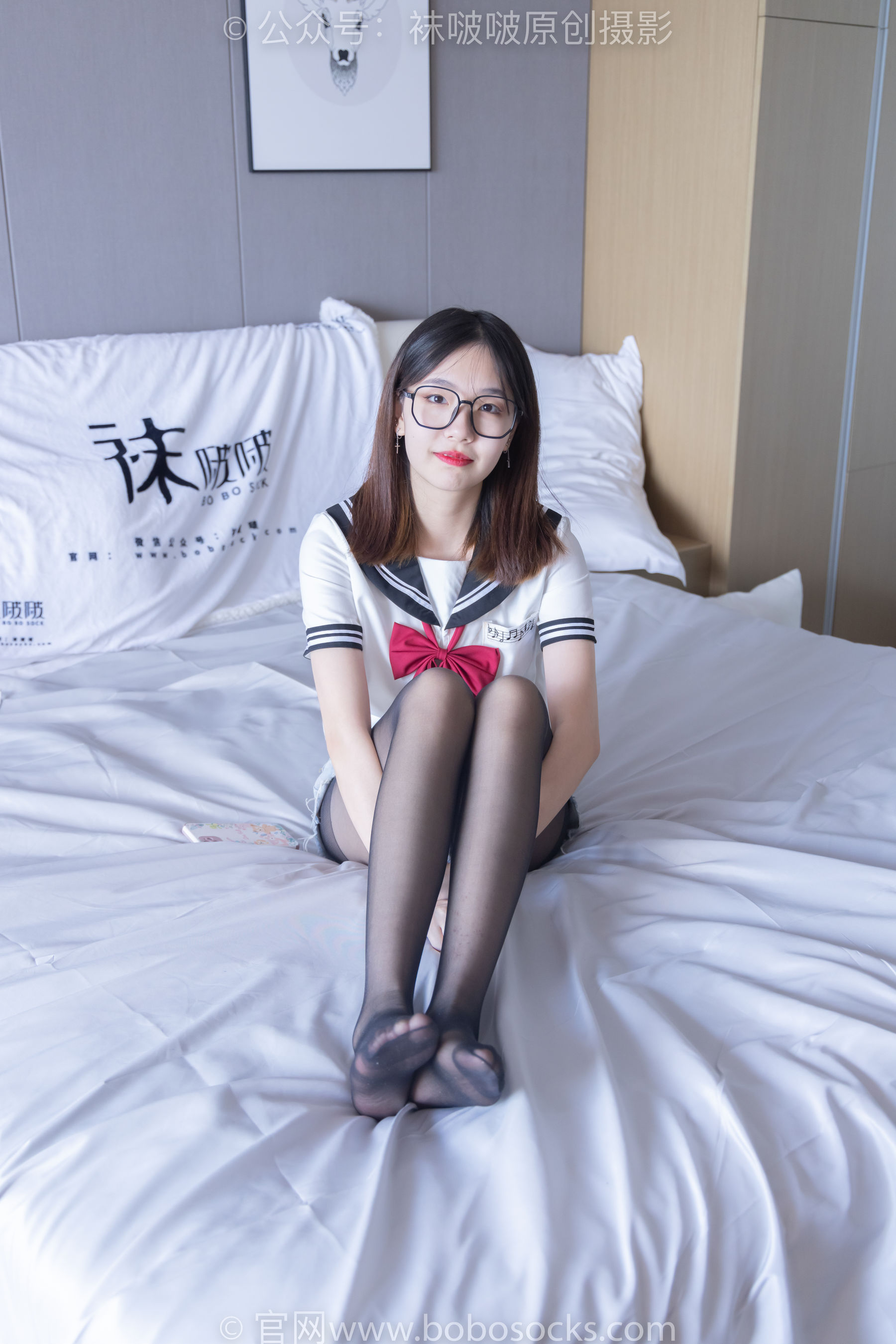 BoBoSocks袜啵啵 No.215 小甜豆-三双帆布鞋板鞋、厚白丝、黑丝