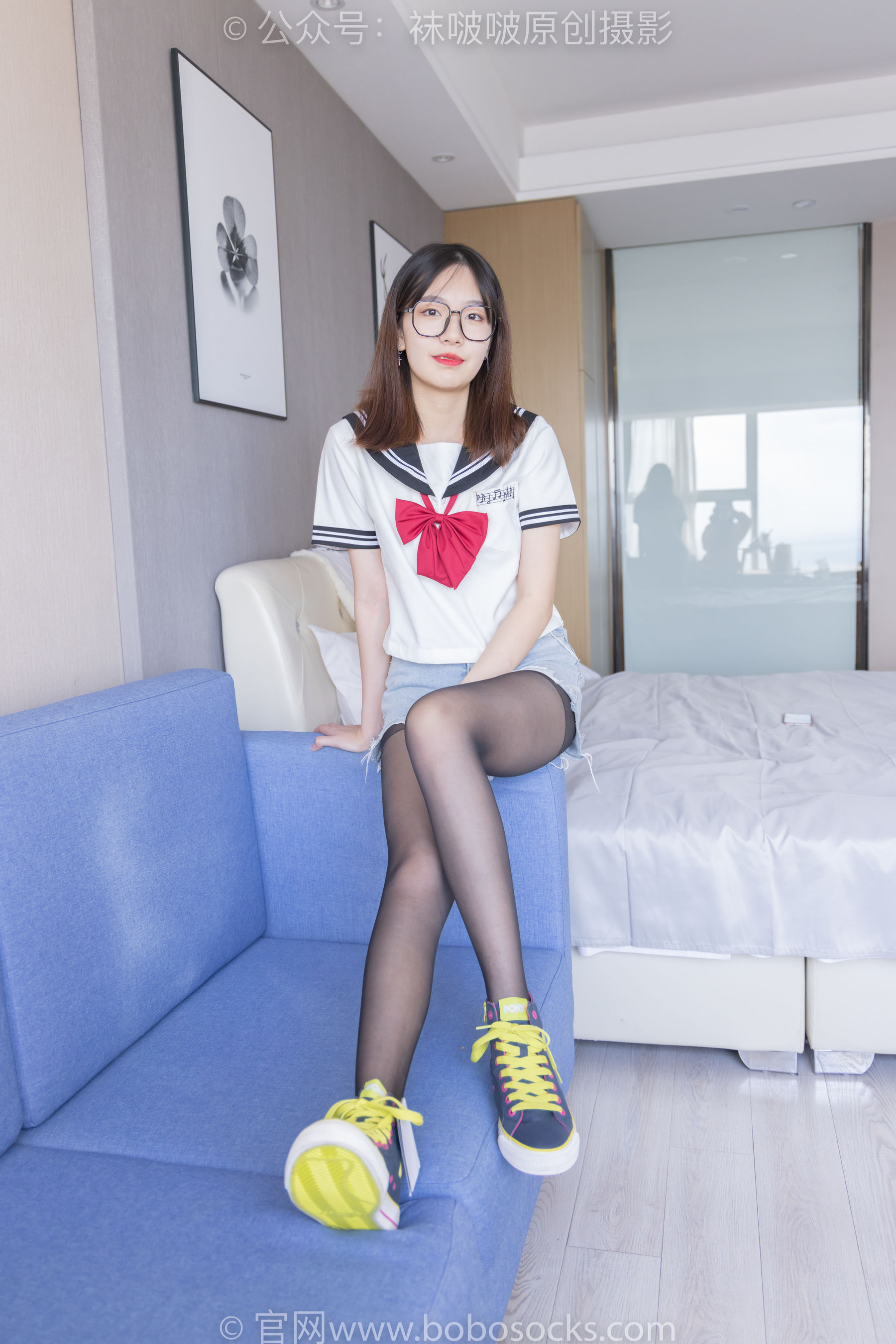 BoBoSocks袜啵啵 No.215 小甜豆-三双帆布鞋板鞋、厚白丝、黑丝