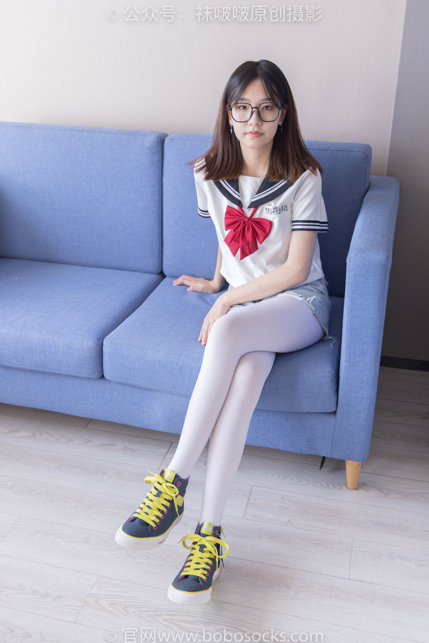 BoBoSocks袜啵啵 No.215 小甜豆-三双帆布鞋板鞋、厚白丝、黑丝