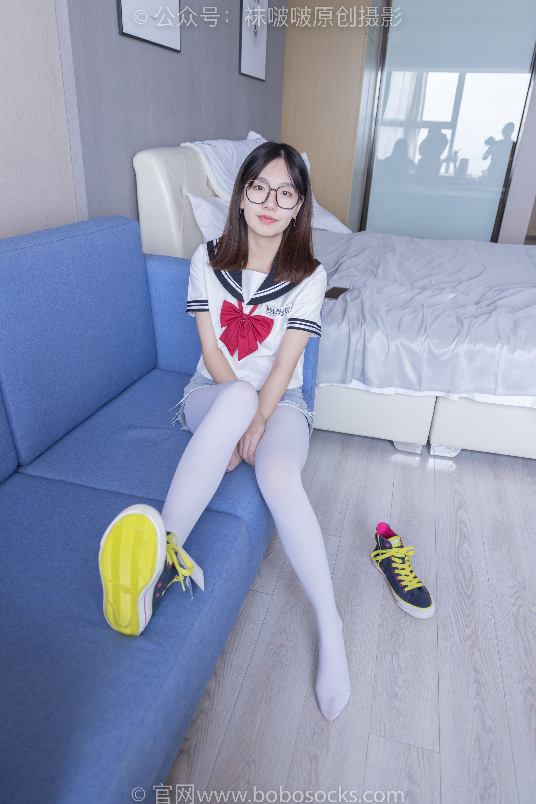 BoBoSocks袜啵啵 No.215 小甜豆-三双帆布鞋板鞋、厚白丝、黑丝