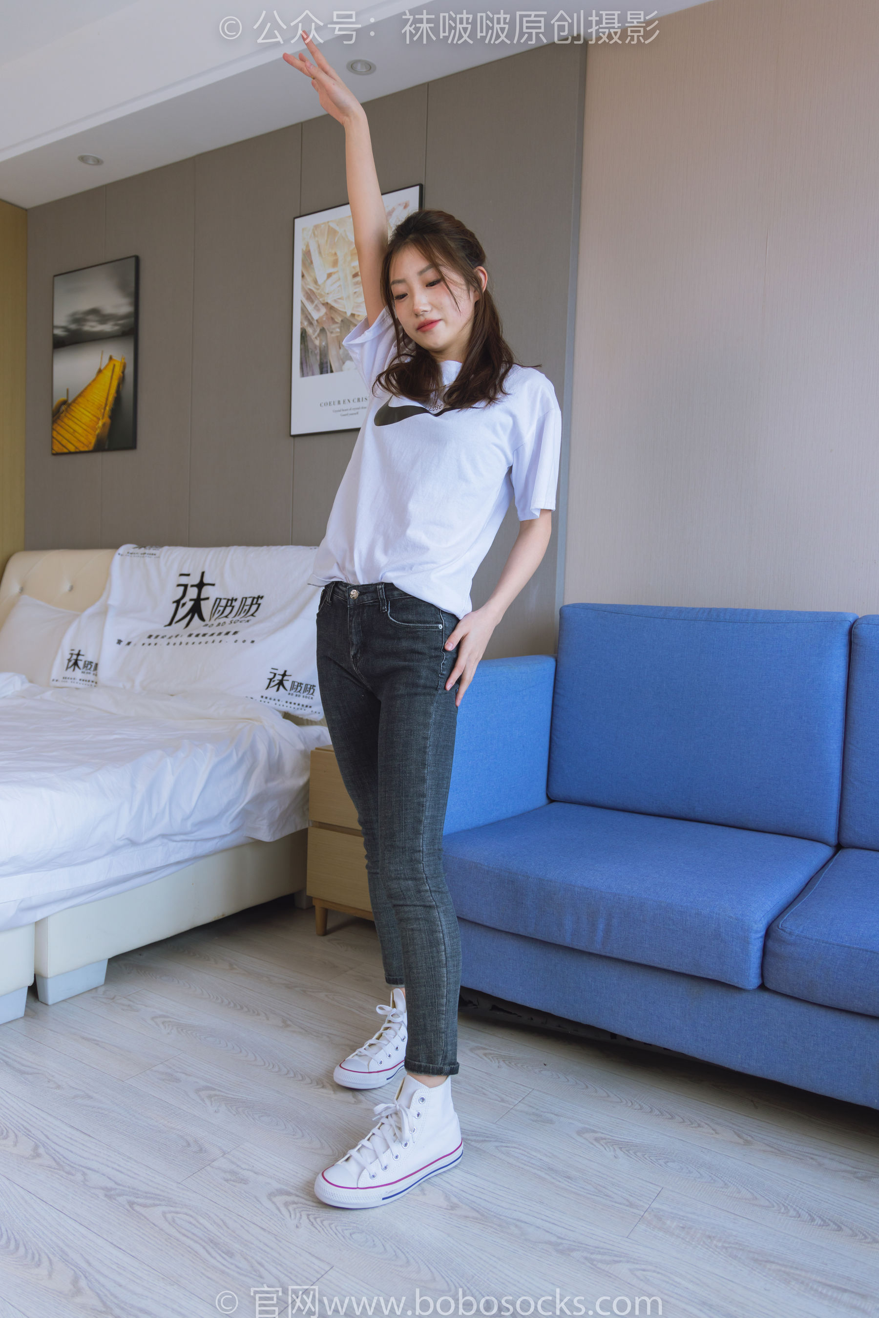 BoBoSocks袜啵啵 No.220 小沫-两双板鞋、短肉丝、裸足