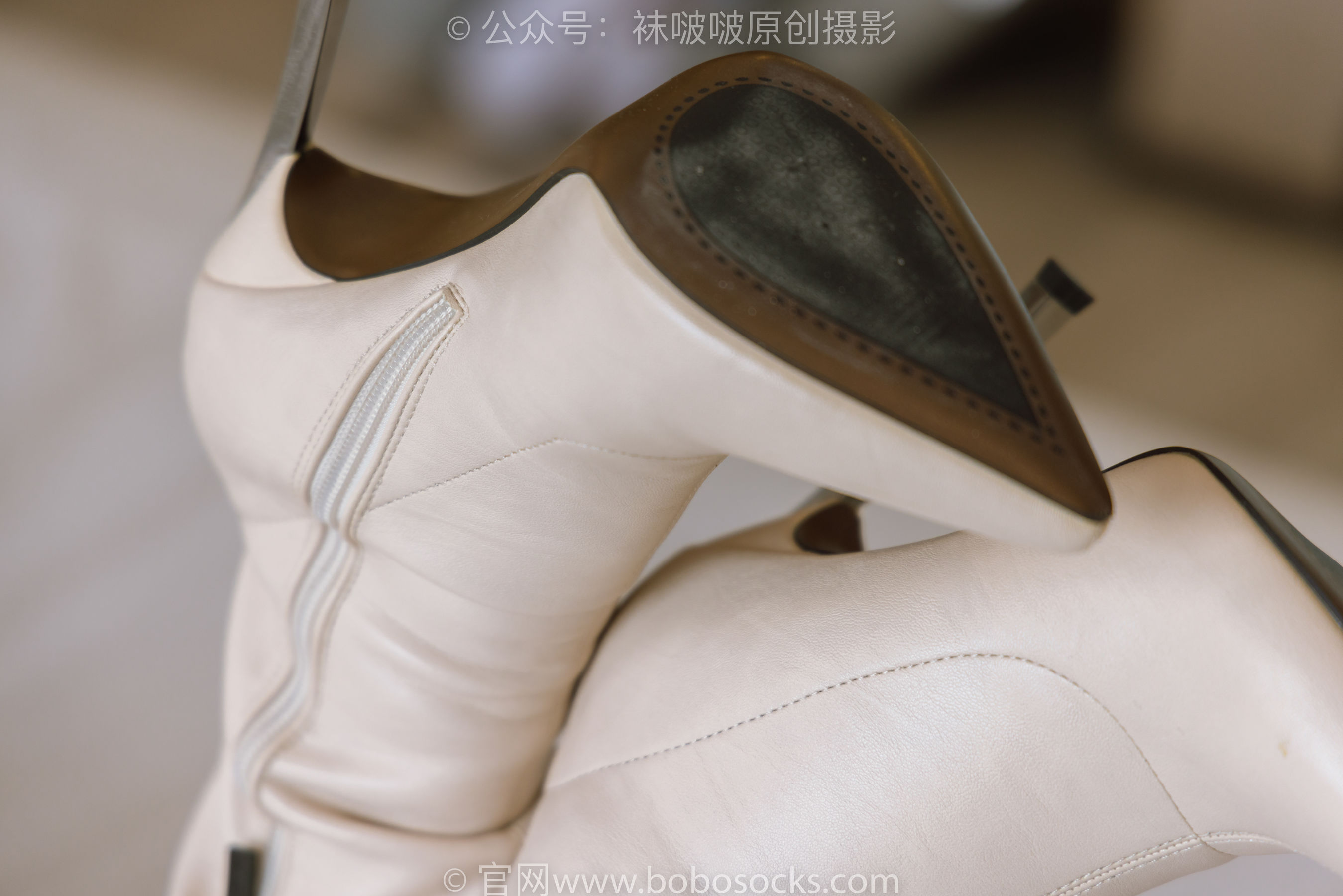 BoBoSocks袜啵啵 No.222 小甜豆-长靴、白棉袜、裸足