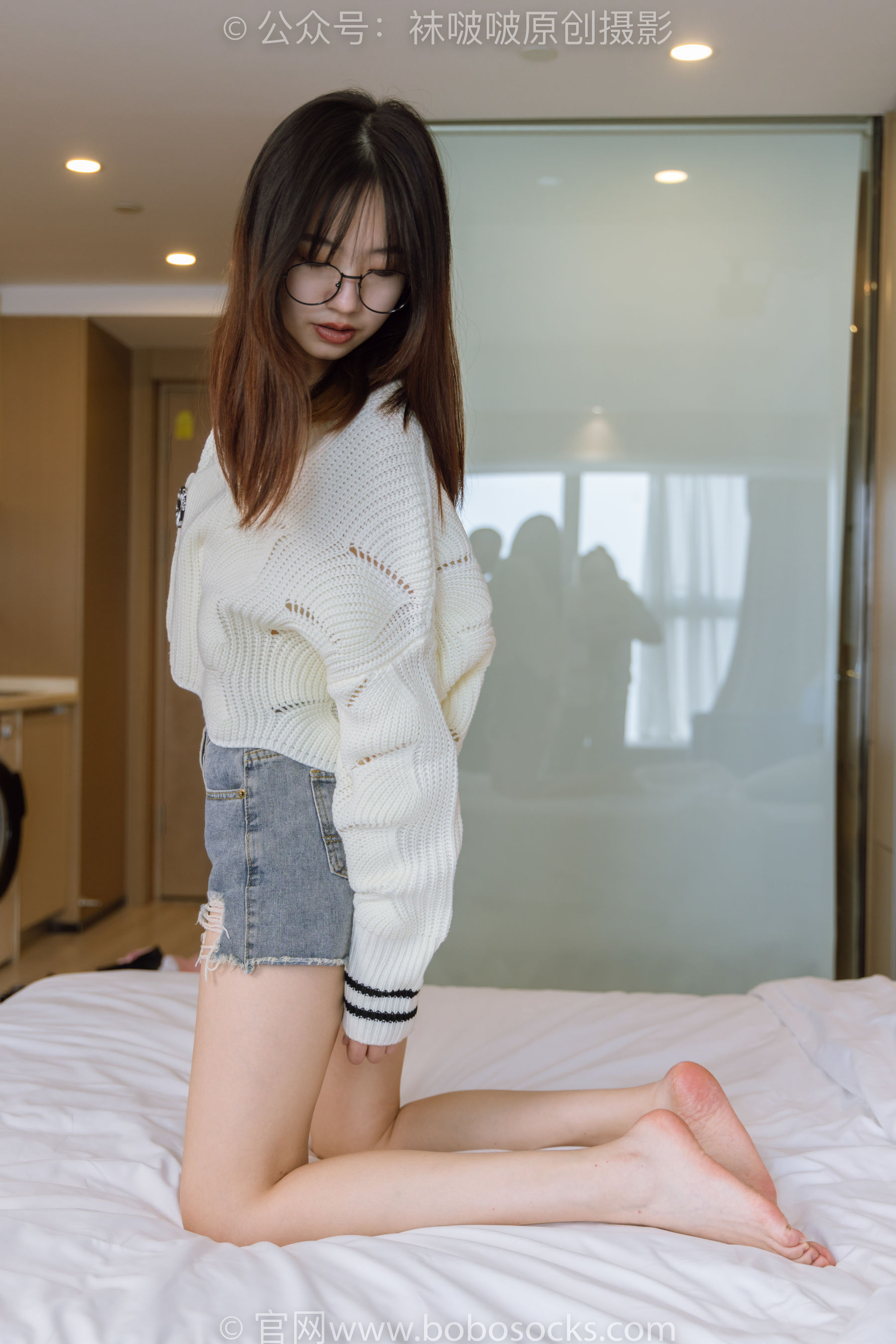 BoBoSocks袜啵啵 No.222 小甜豆-长靴、白棉袜、裸足