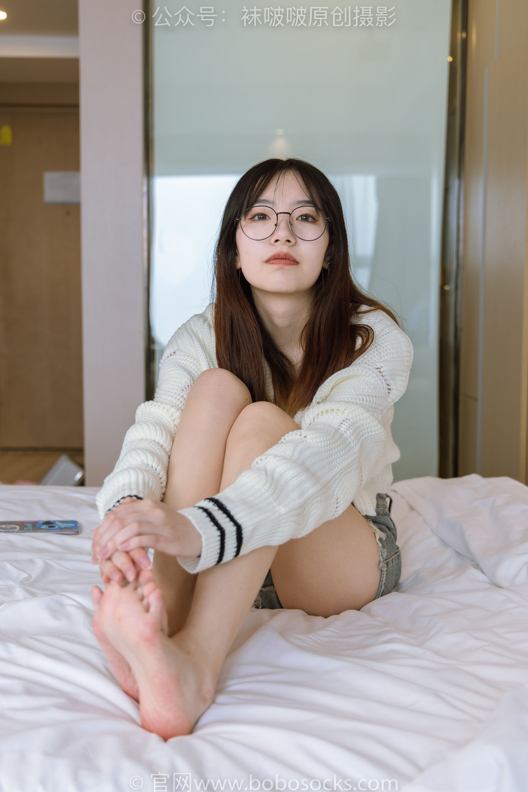 BoBoSocks袜啵啵 No.222 小甜豆-长靴、白棉袜、裸足