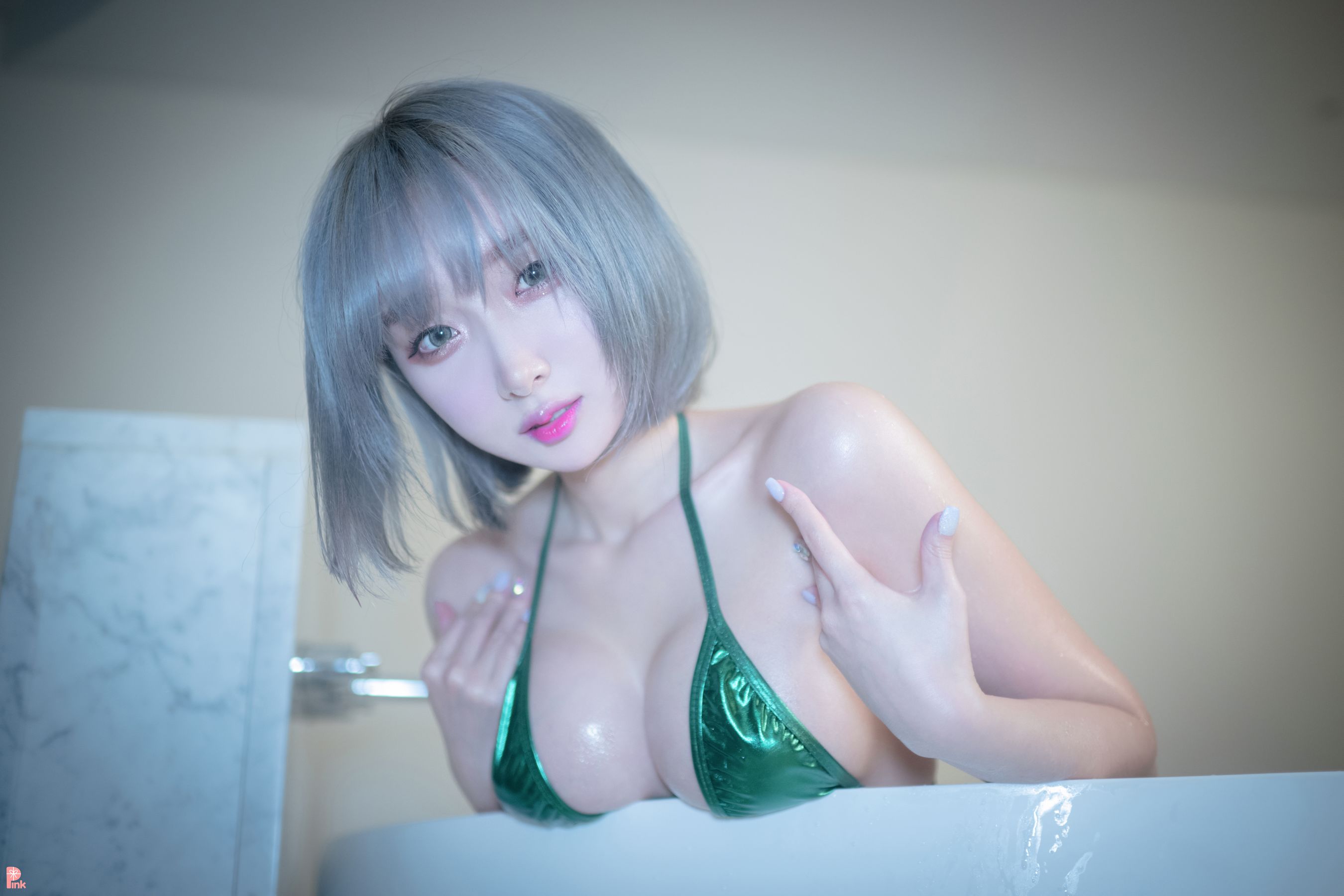 [PINK RIBBON] Dayeon - E-bIKINI Green