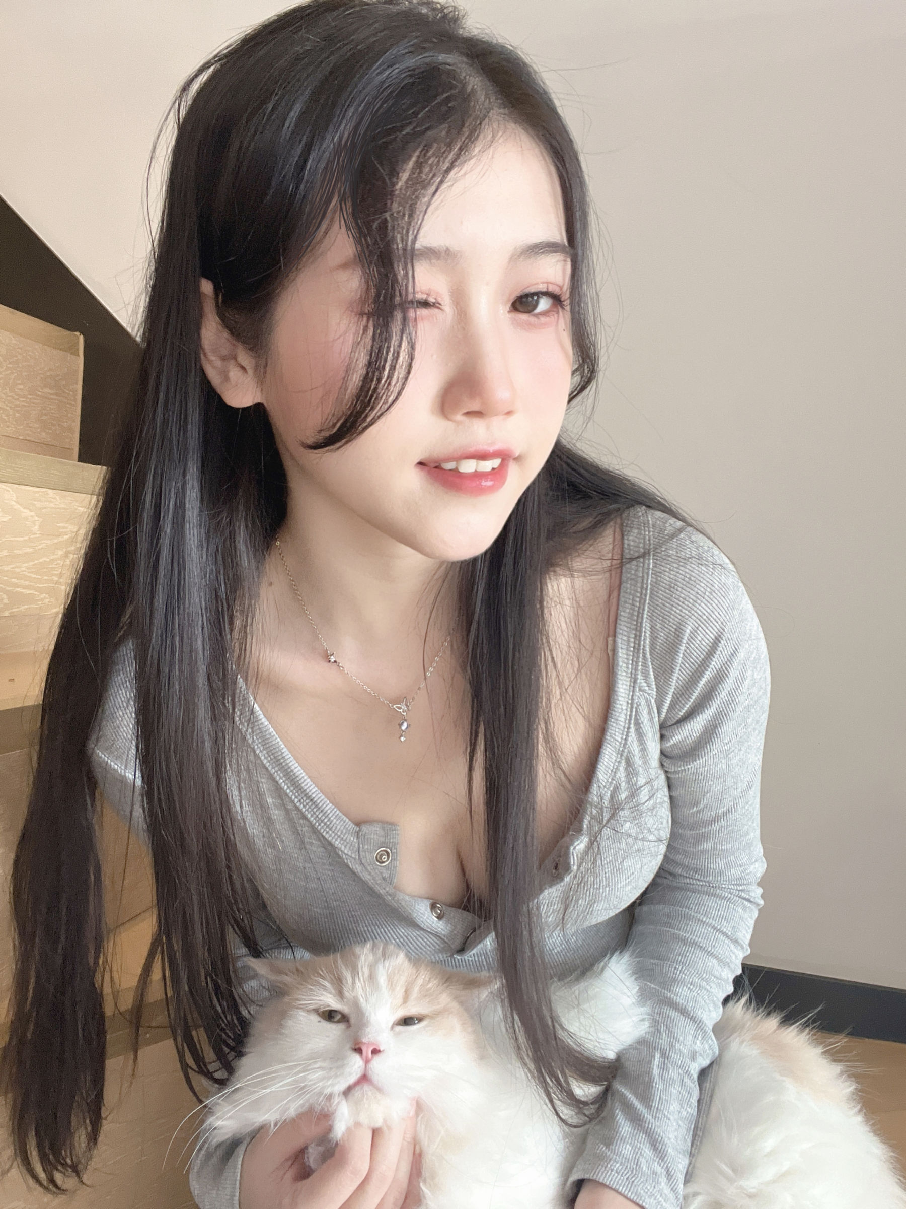 微博人气Coser不呆猫 - 居家猫猫女友