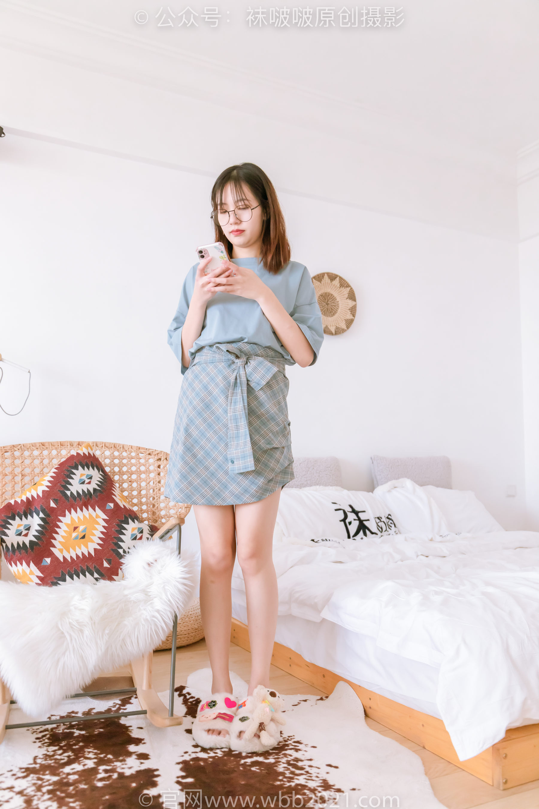 BoBoSocks袜啵啵 No.239 小甜豆-棉拖鞋、灰丝、裸足