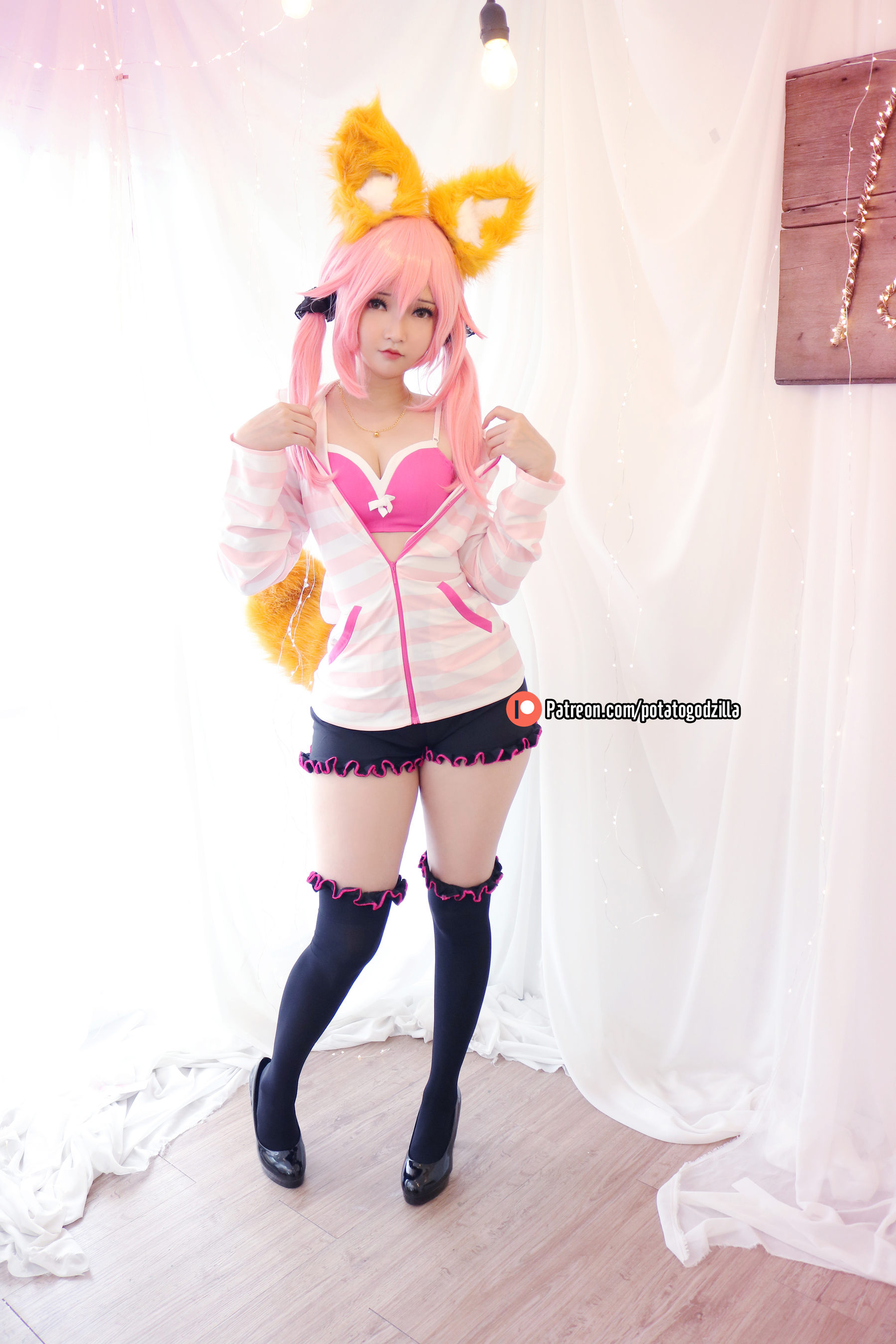 Coser小姐姐Potato Godzilla - Tamamo School Uniform