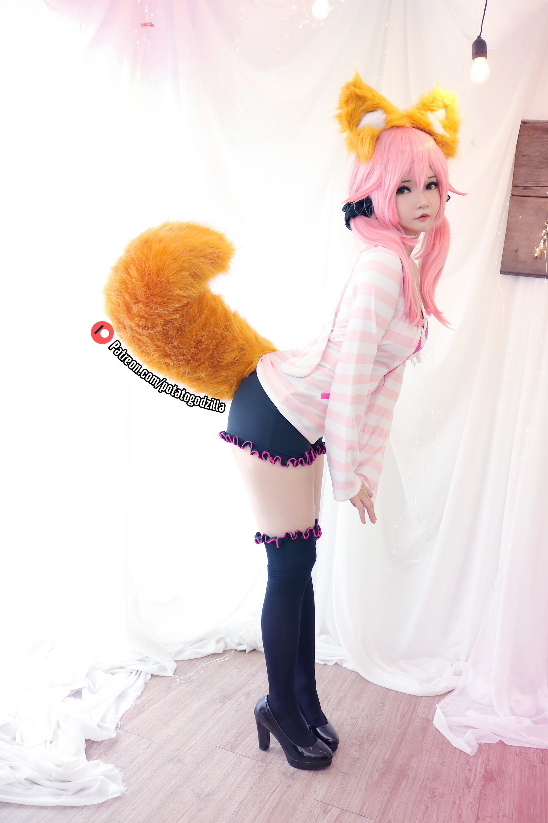 Coser小姐姐Potato Godzilla - Tamamo School Uniform