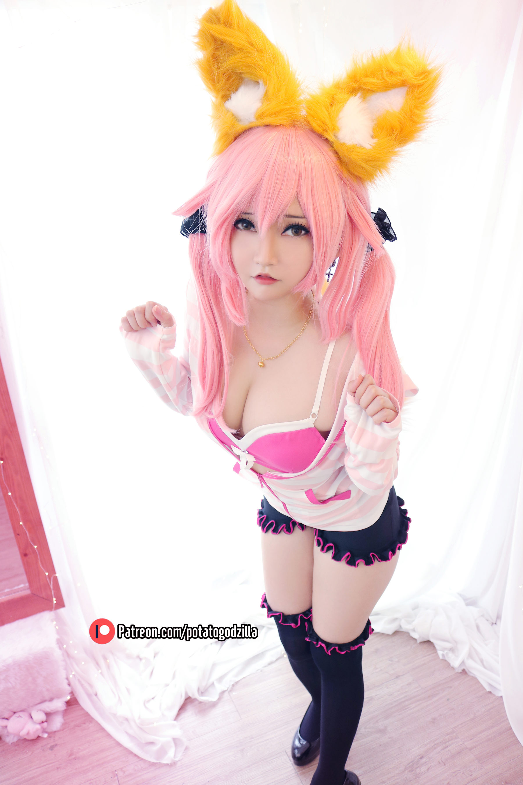 Coser小姐姐Potato Godzilla - Tamamo School Uniform