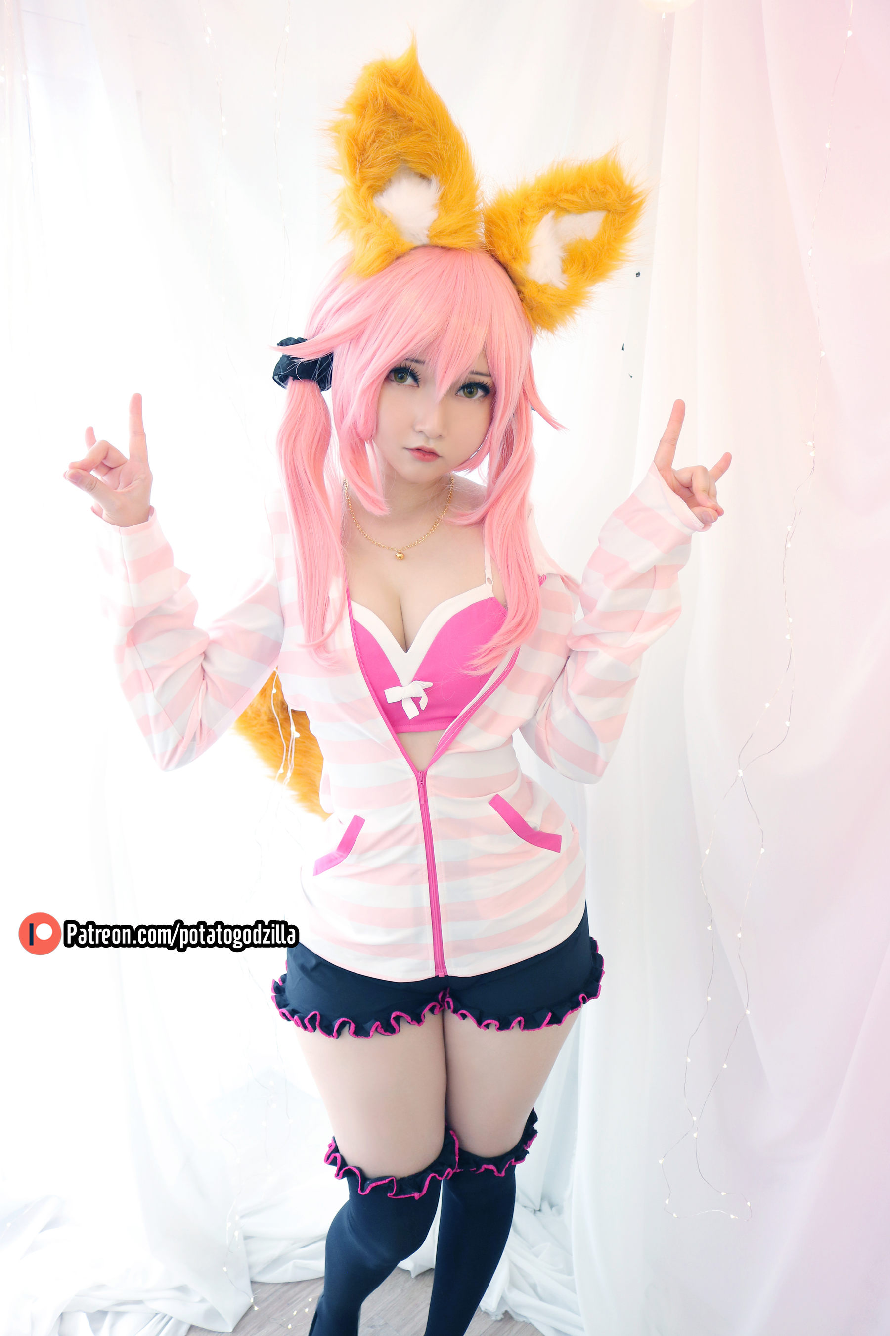 Coser小姐姐Potato Godzilla - Tamamo School Uniform