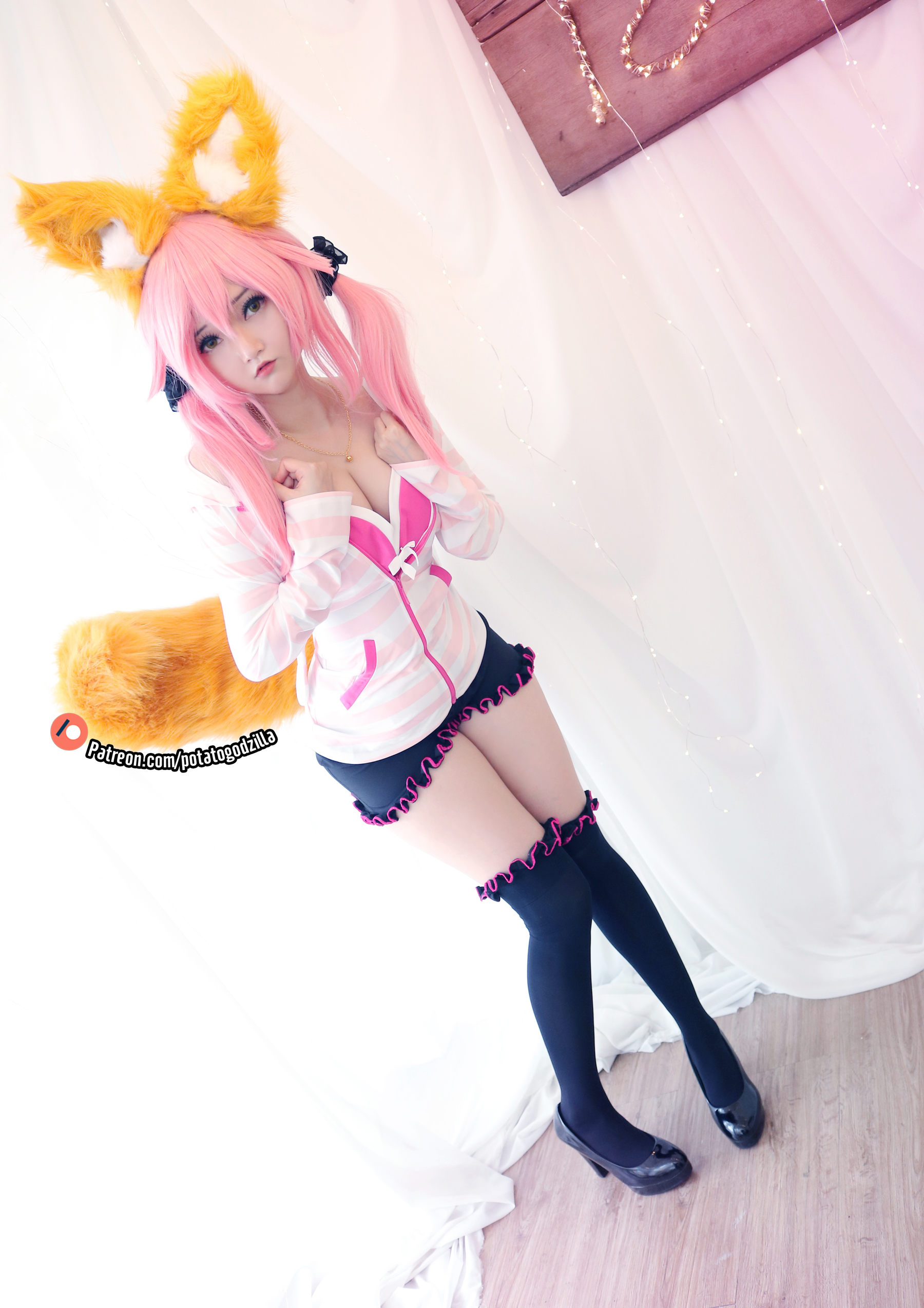 Coser小姐姐Potato Godzilla - Tamamo School Uniform