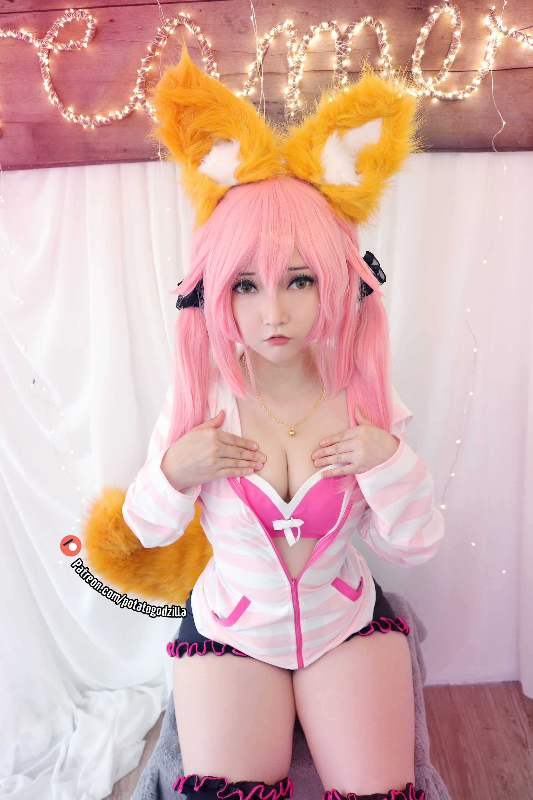 Coser小姐姐Potato Godzilla - Tamamo School Uniform