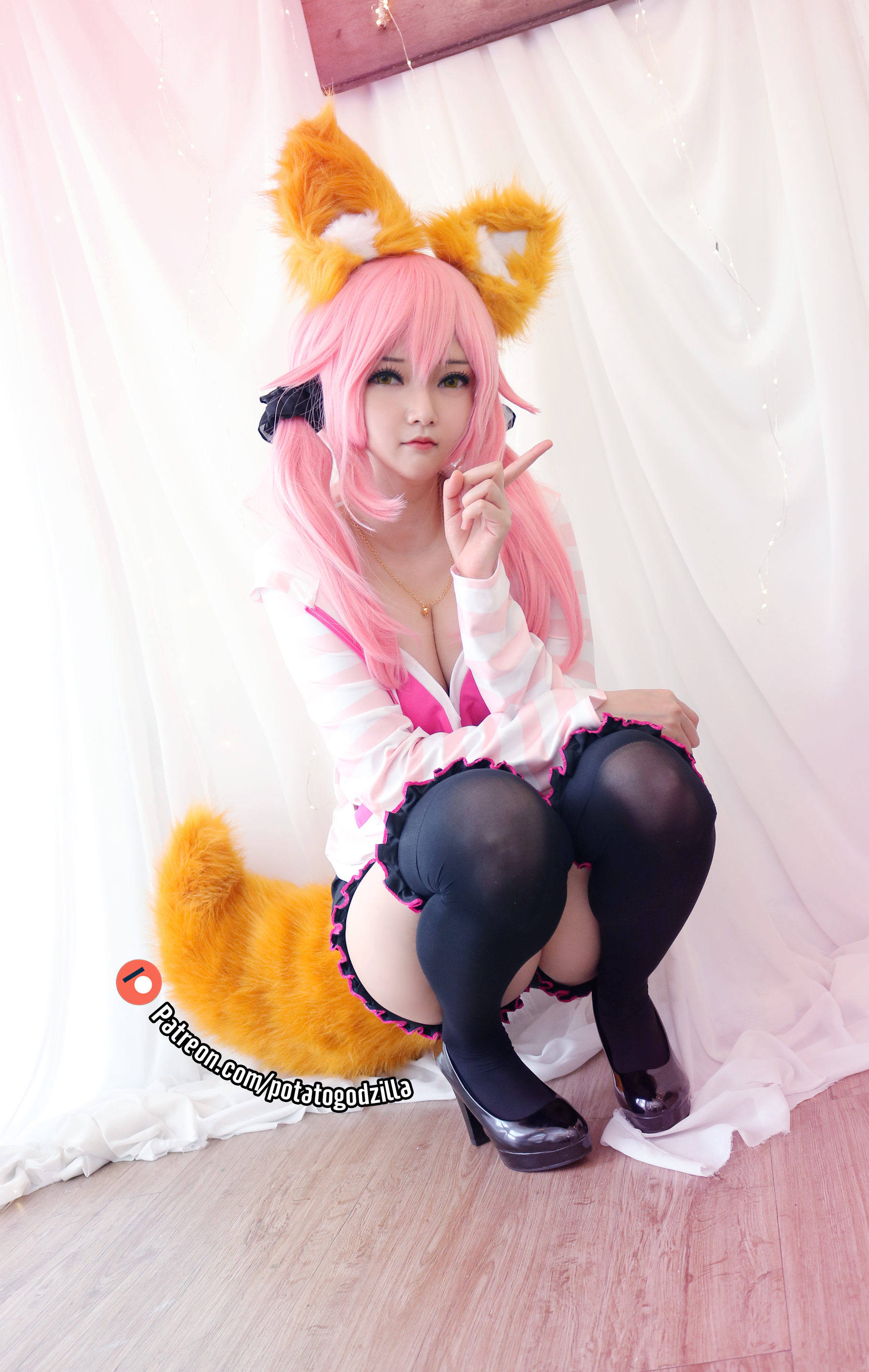 Coser小姐姐Potato Godzilla - Tamamo School Uniform