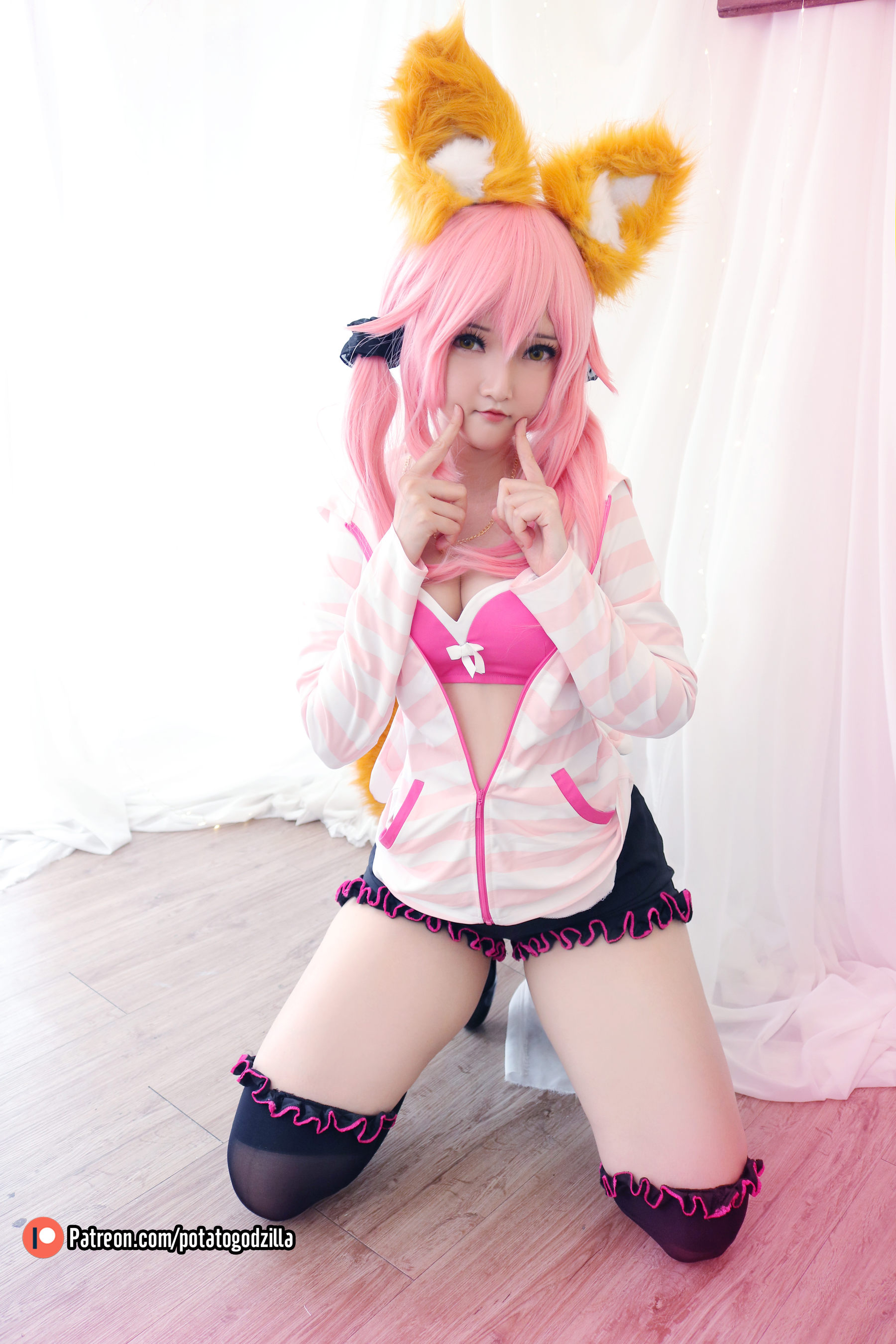 Coser小姐姐Potato Godzilla - Tamamo School Uniform