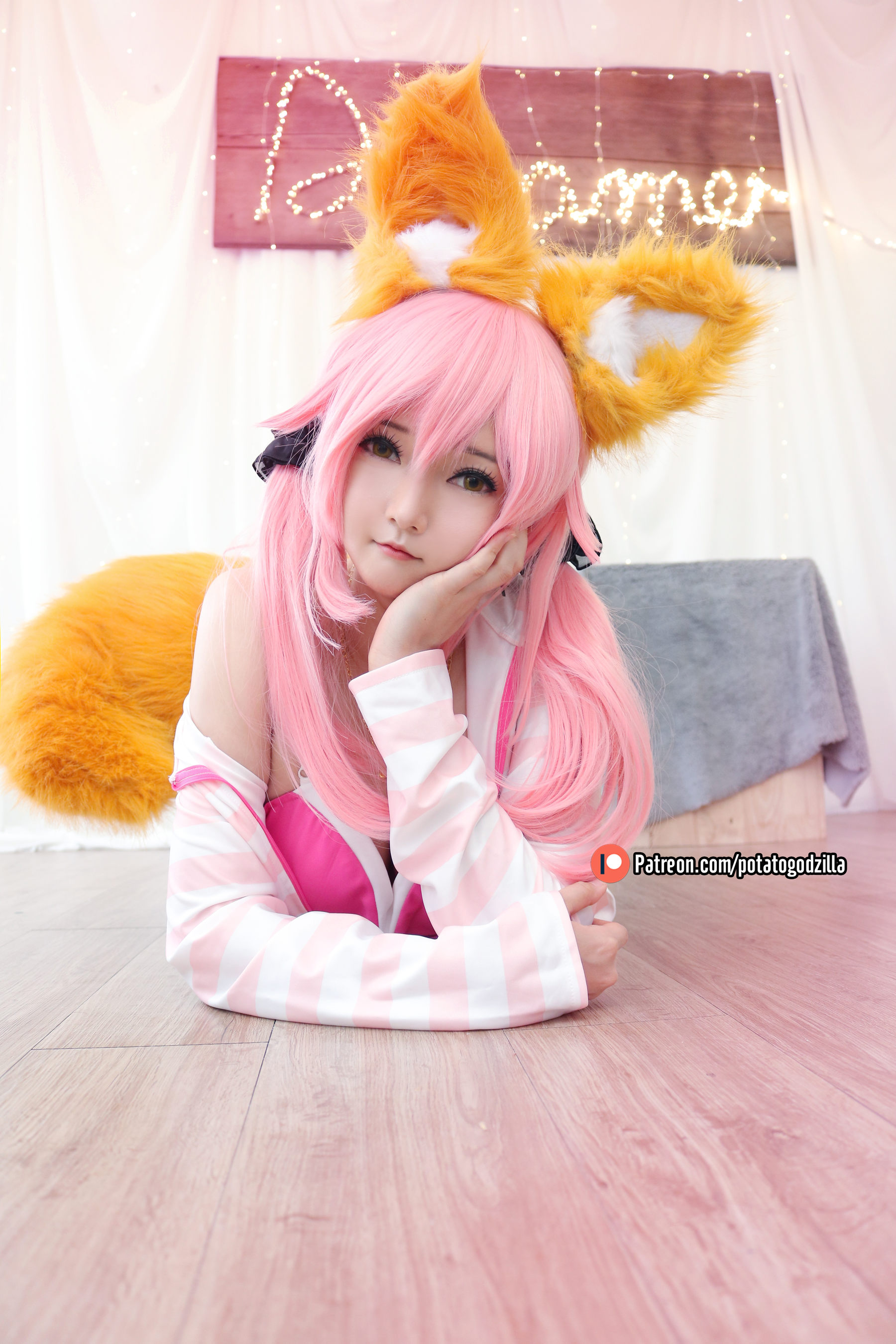 Coser小姐姐Potato Godzilla - Tamamo School Uniform