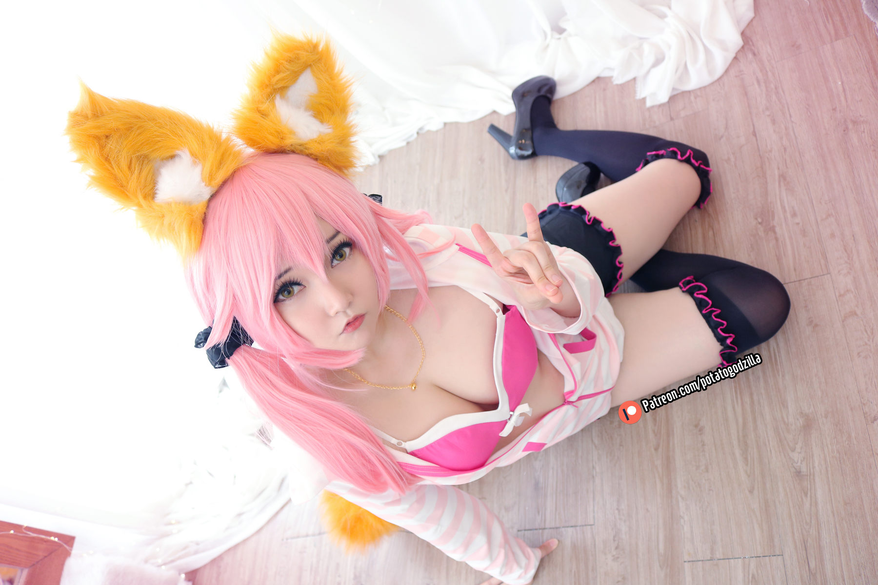 Coser小姐姐Potato Godzilla - Tamamo School Uniform