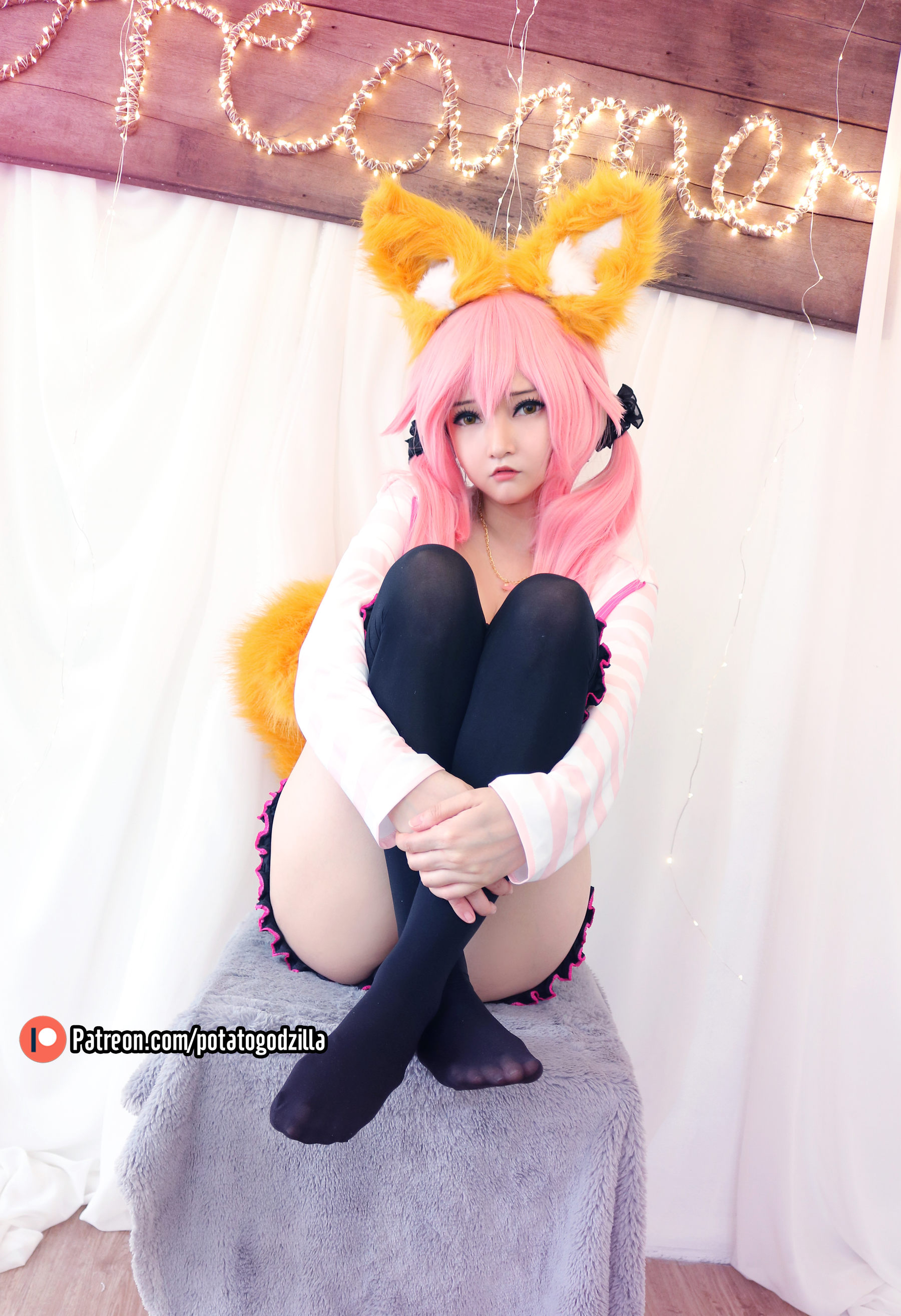 Coser小姐姐Potato Godzilla - Tamamo School Uniform