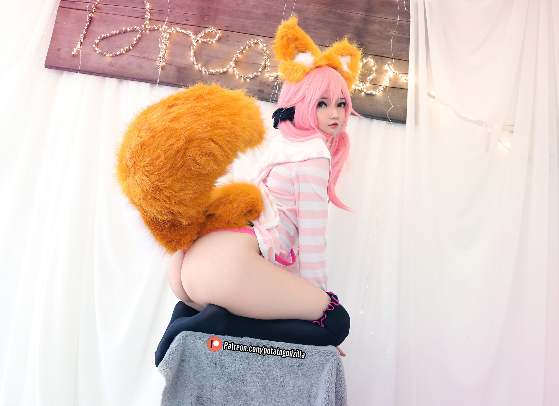 Coser小姐姐Potato Godzilla - Tamamo School Uniform