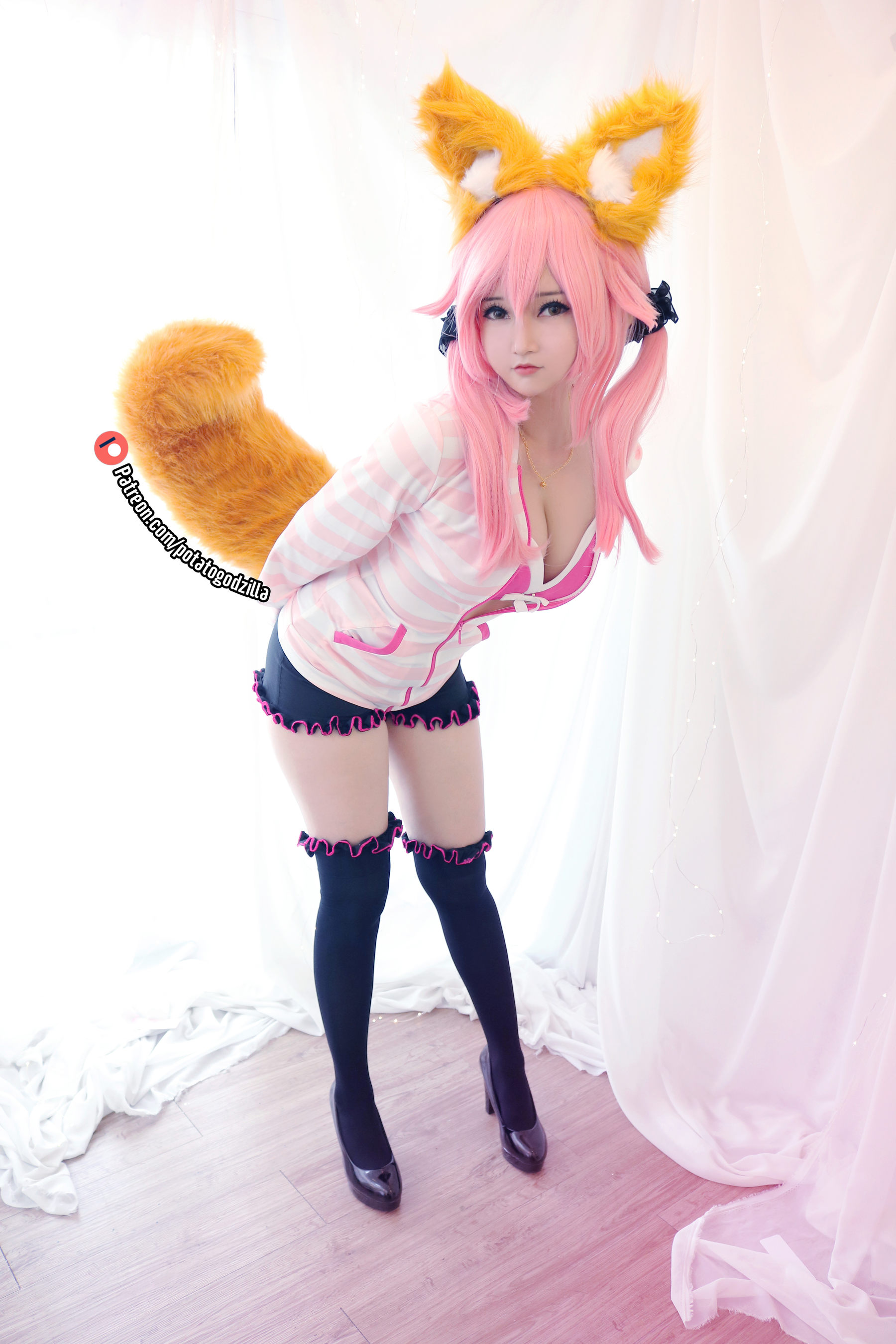 Coser小姐姐Potato Godzilla - Tamamo School Uniform
