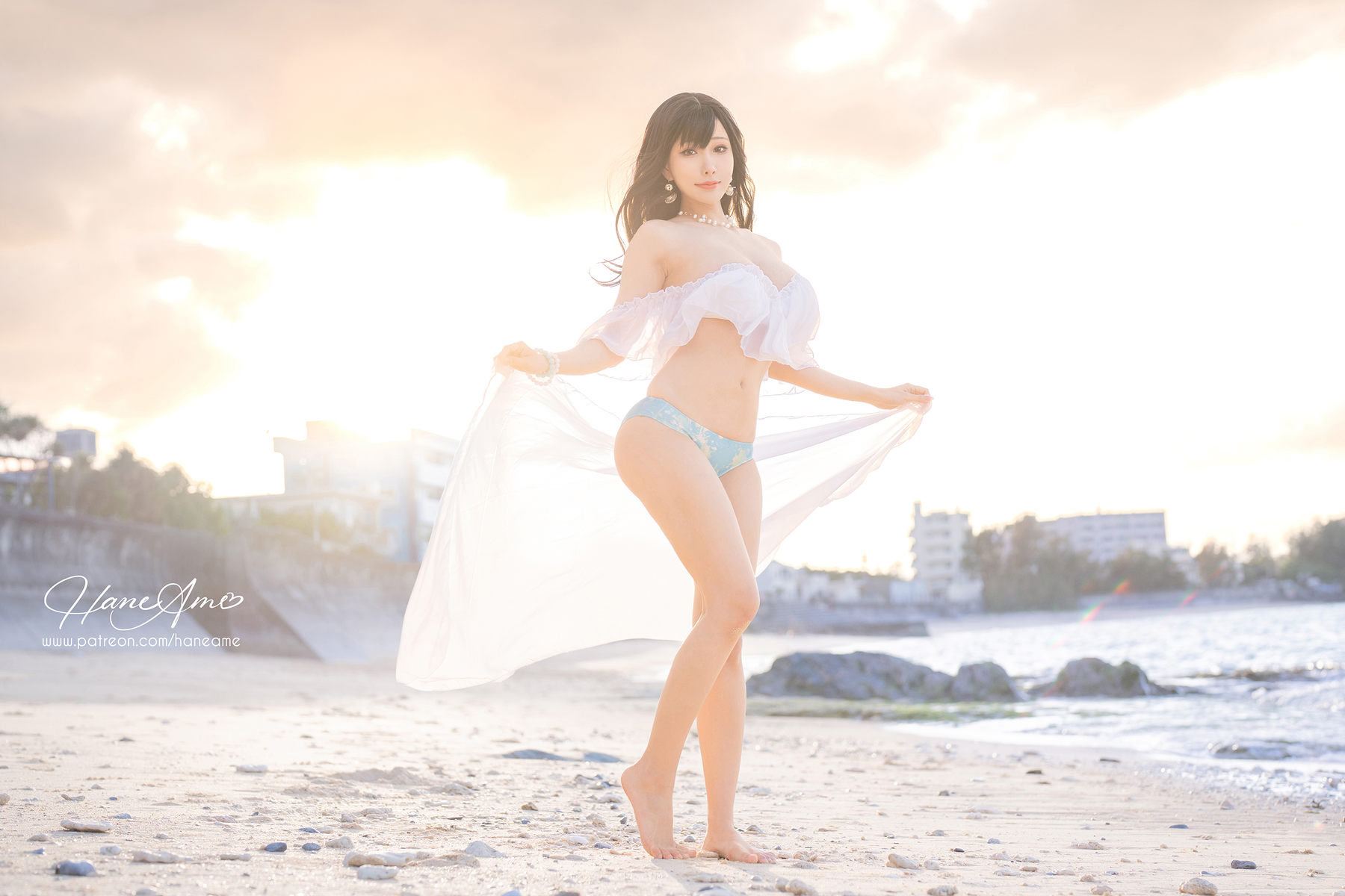 Hane Ame 雨波写真 - Original White sand love in Okinawa 白沙之戀
