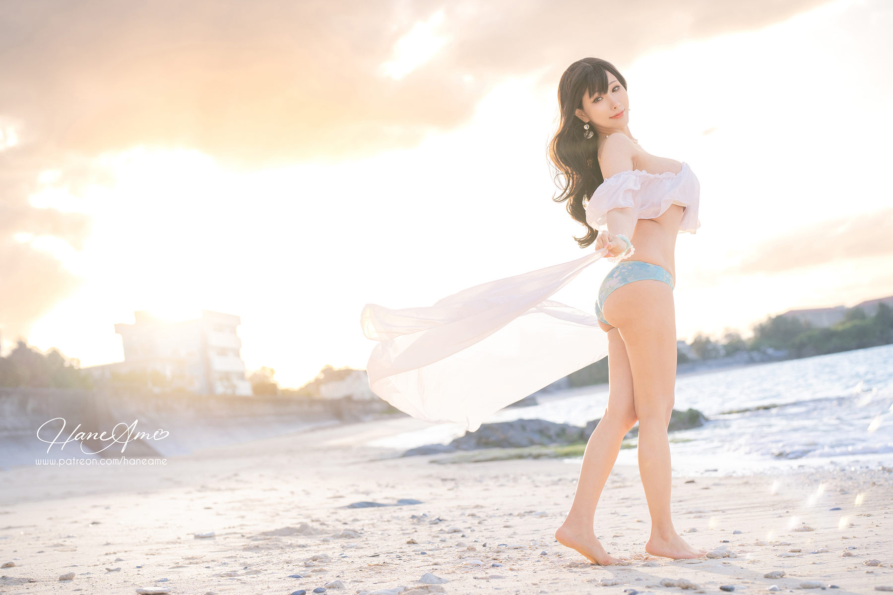 Hane Ame 雨波写真 - Original White sand love in Okinawa 白沙之戀