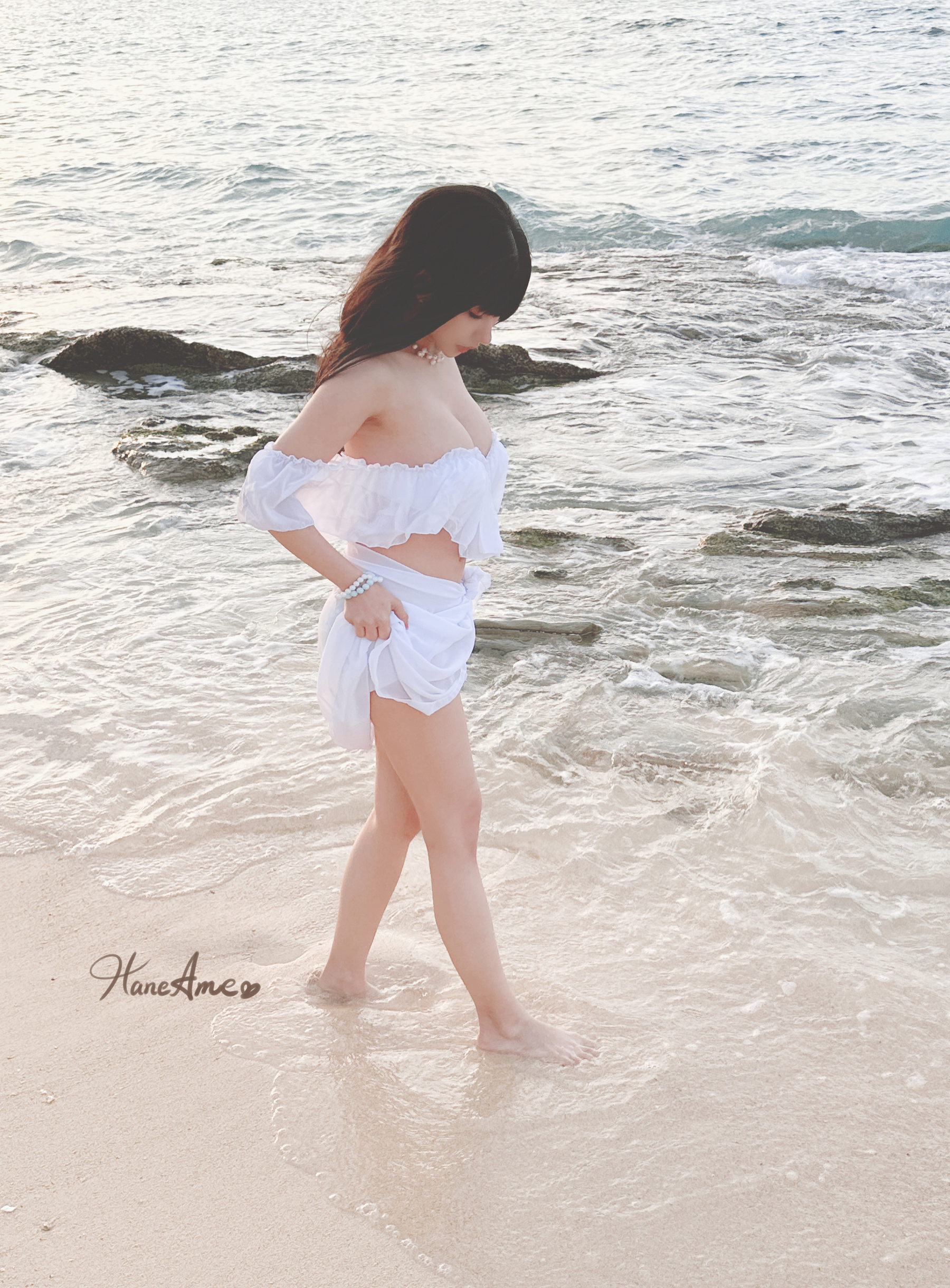 Hane Ame 雨波写真 - Original White sand love in Okinawa 白沙之戀