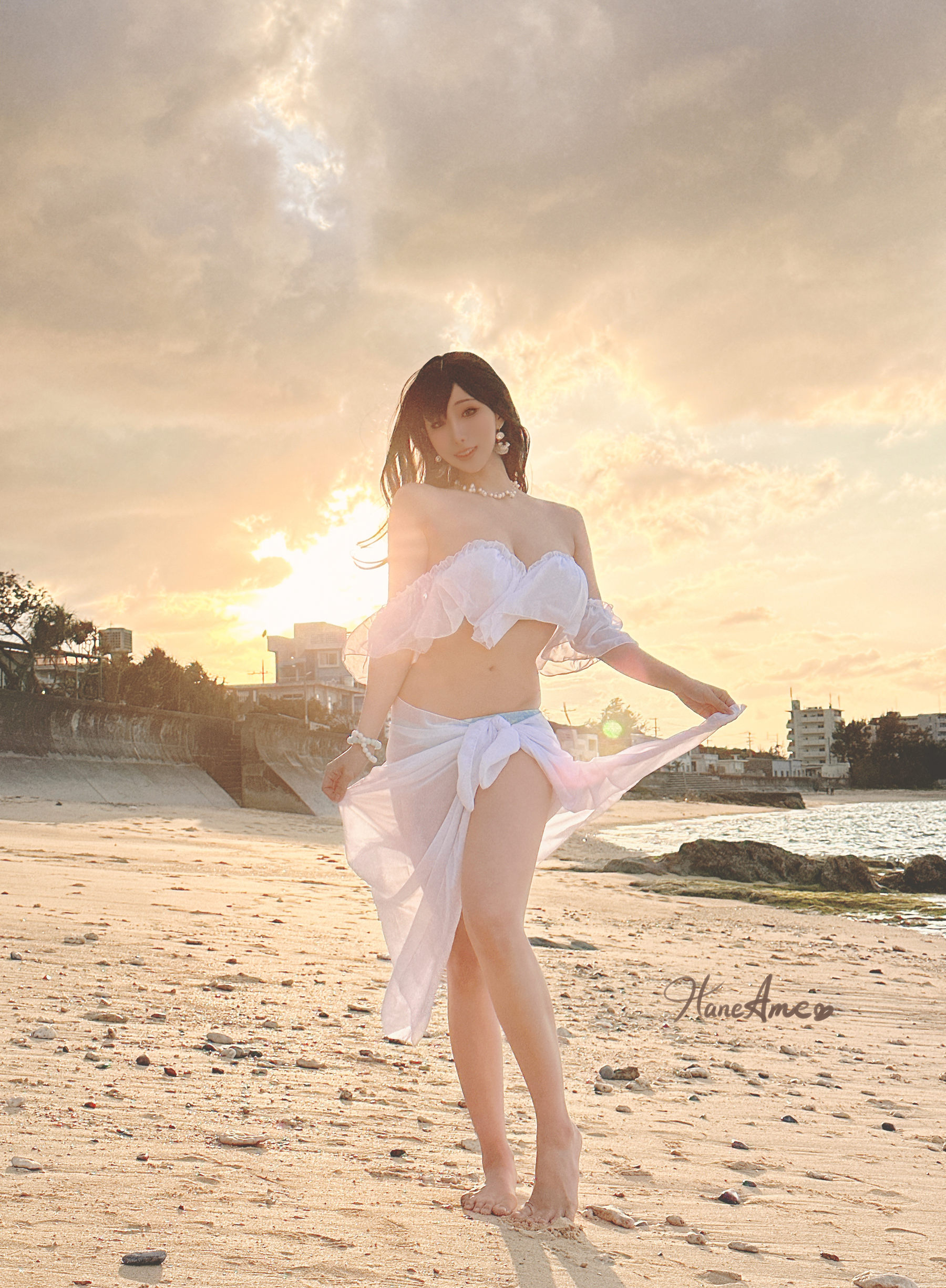 Hane Ame 雨波写真 - Original White sand love in Okinawa 白沙之戀