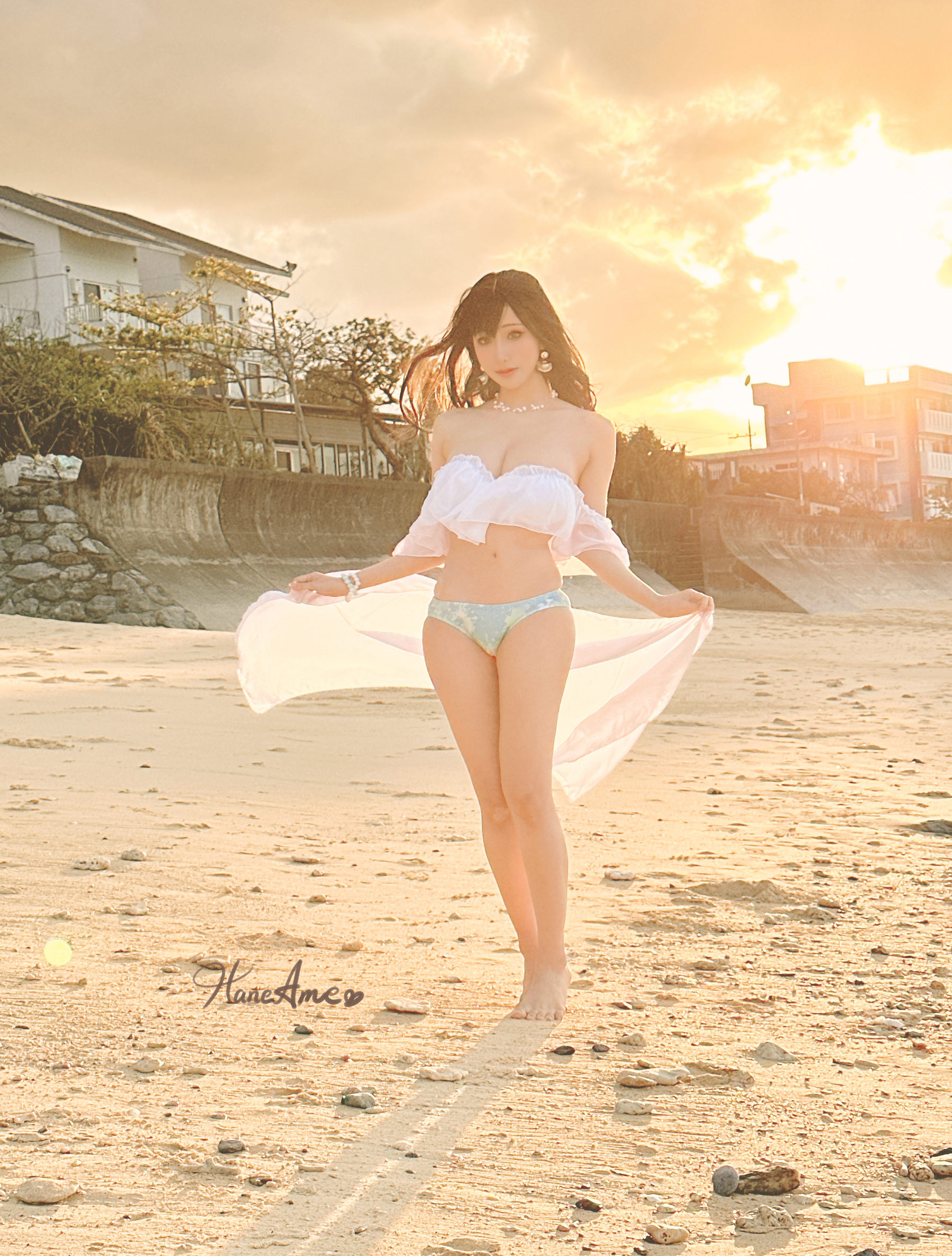 Hane Ame 雨波写真 - Original White sand love in Okinawa 白沙之戀