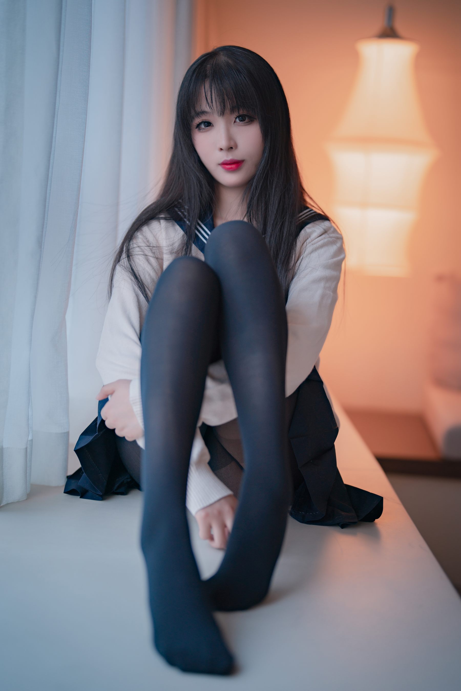 轩萧学姐 - 黑丝JK 2.0