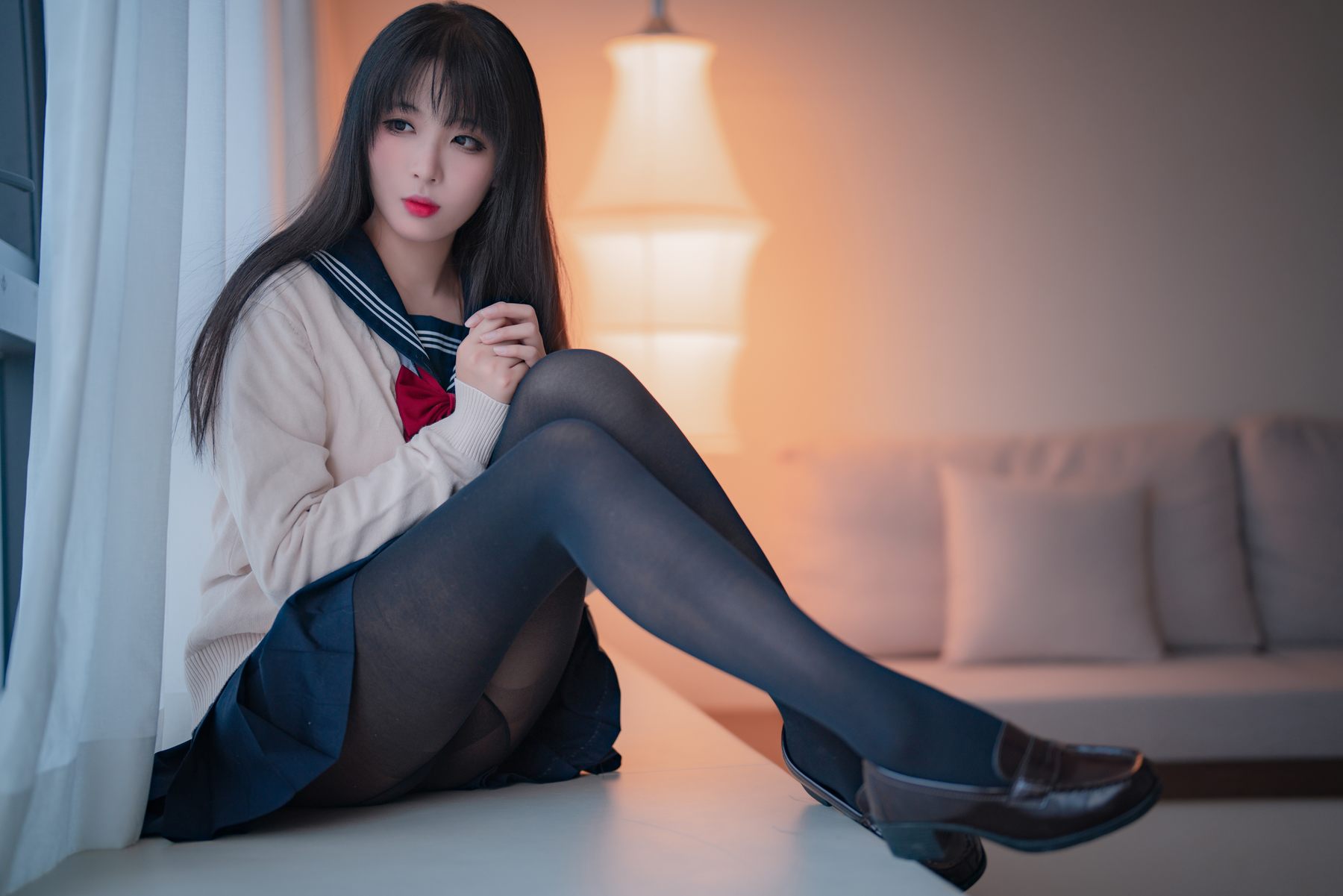 轩萧学姐 - 黑丝JK 2.0
