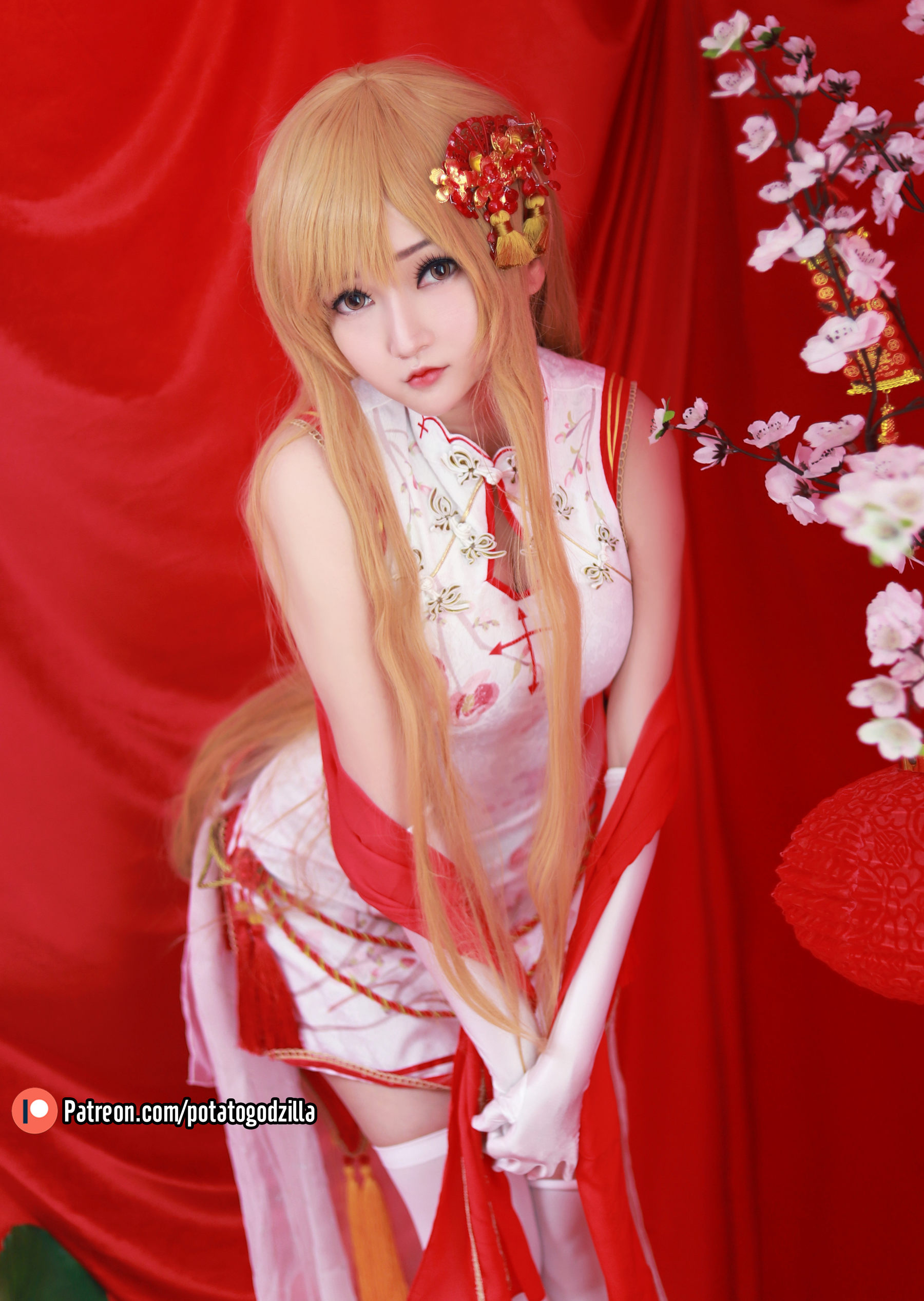 Coser小姐姐Potato Godzilla - Asuna Yuuki Qipao