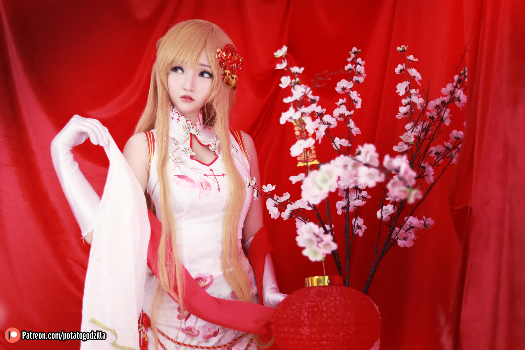 Coser小姐姐Potato Godzilla - Asuna Yuuki Qipao
