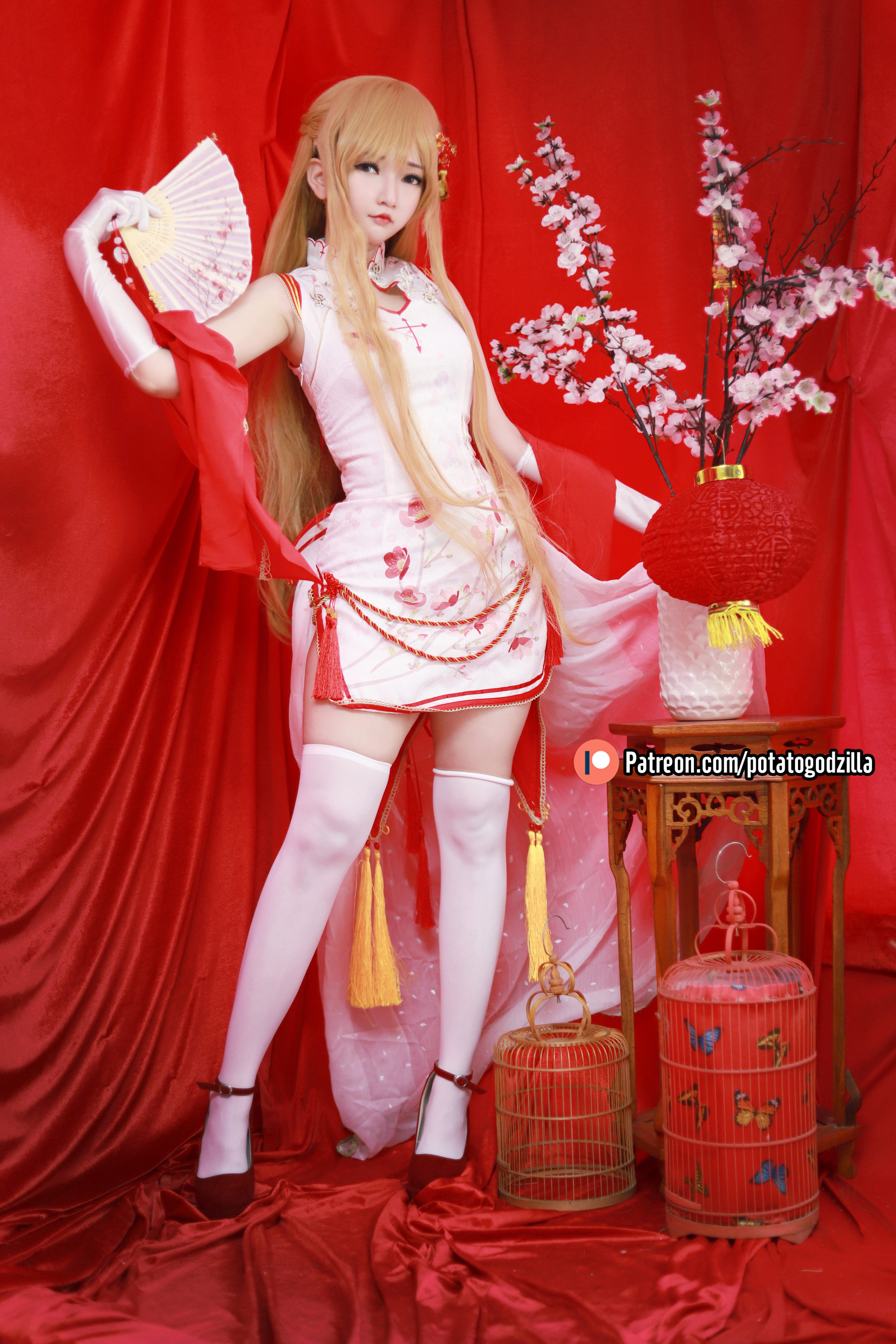 Coser小姐姐Potato Godzilla - Asuna Yuuki Qipao
