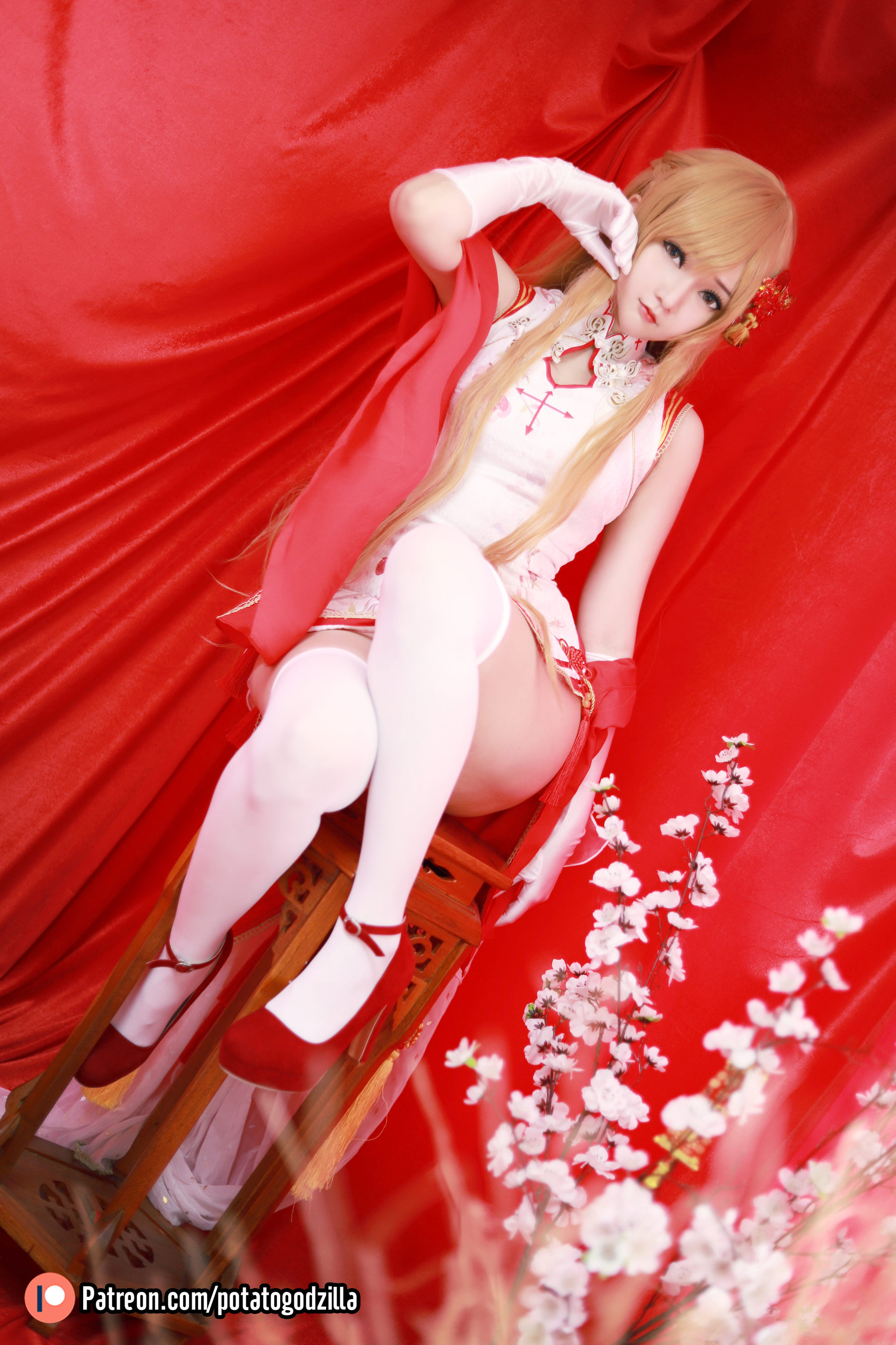 Coser小姐姐Potato Godzilla - Asuna Yuuki Qipao