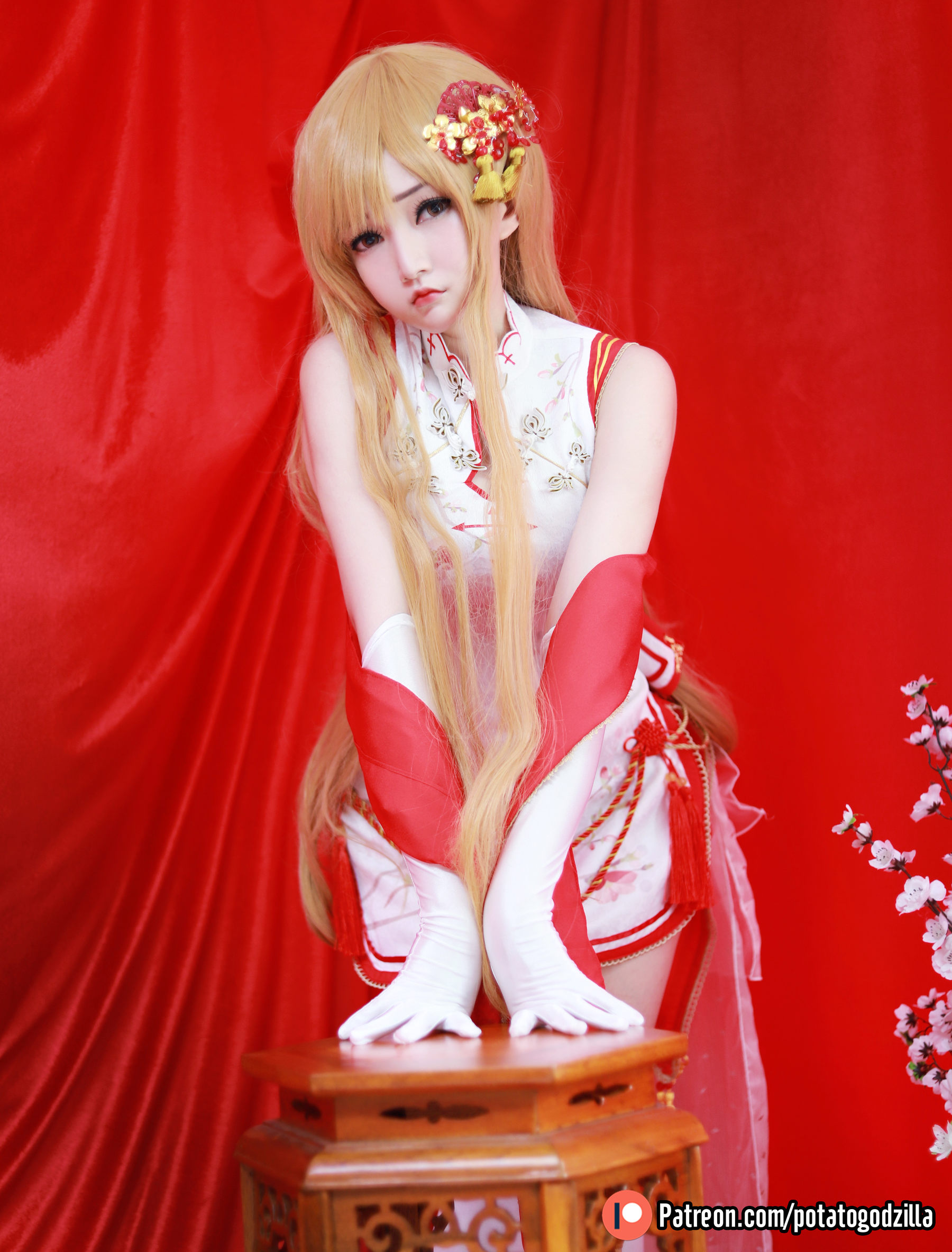 Coser小姐姐Potato Godzilla - Asuna Yuuki Qipao