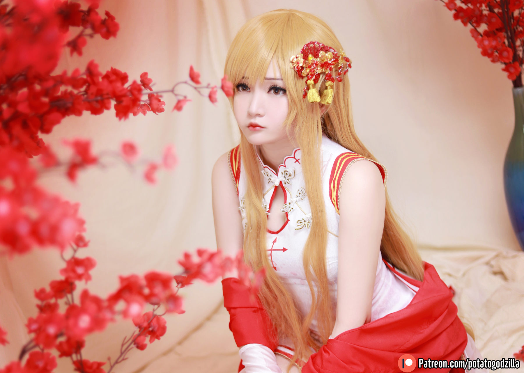 Coser小姐姐Potato Godzilla - Asuna Yuuki Qipao