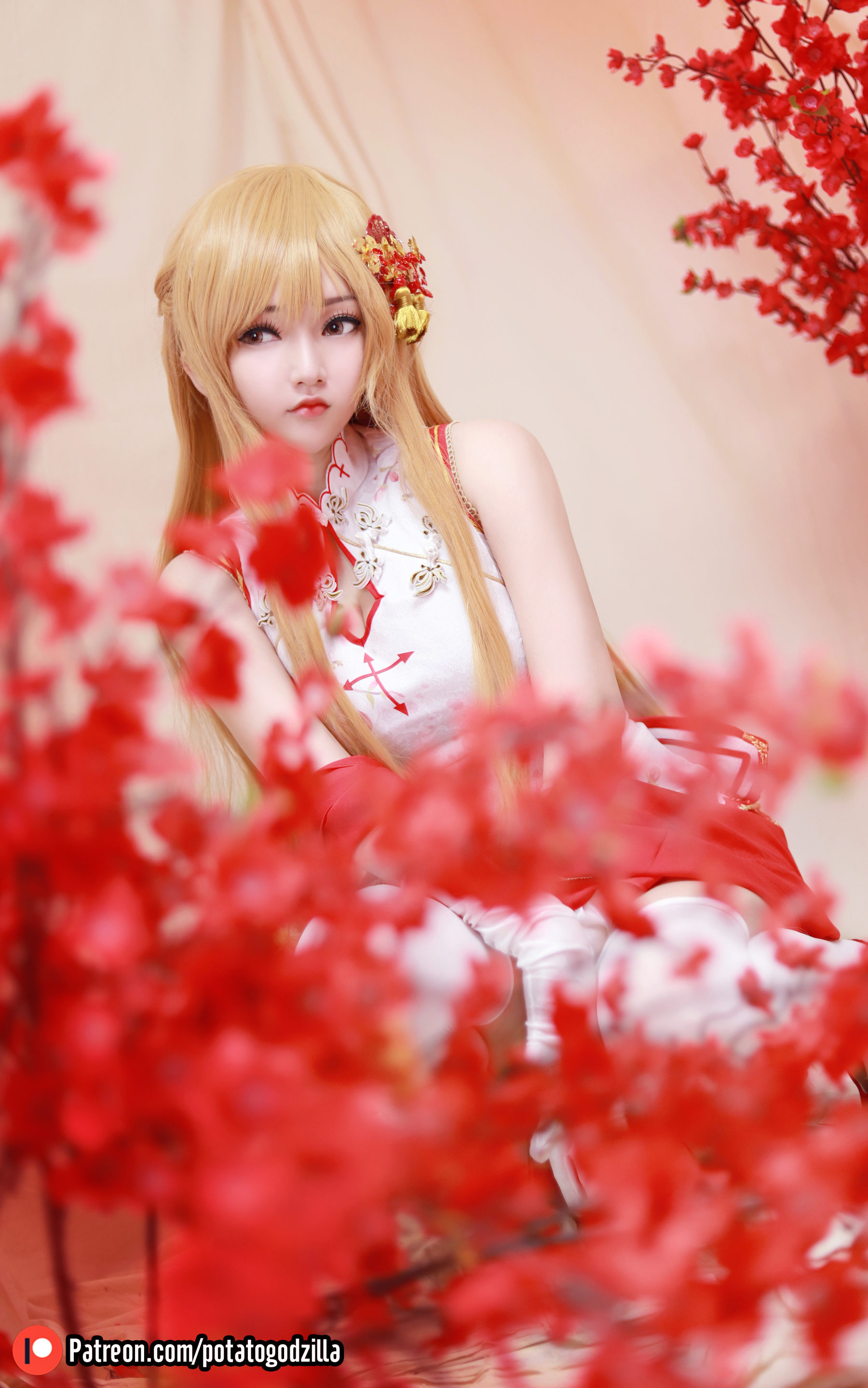 Coser小姐姐Potato Godzilla - Asuna Yuuki Qipao