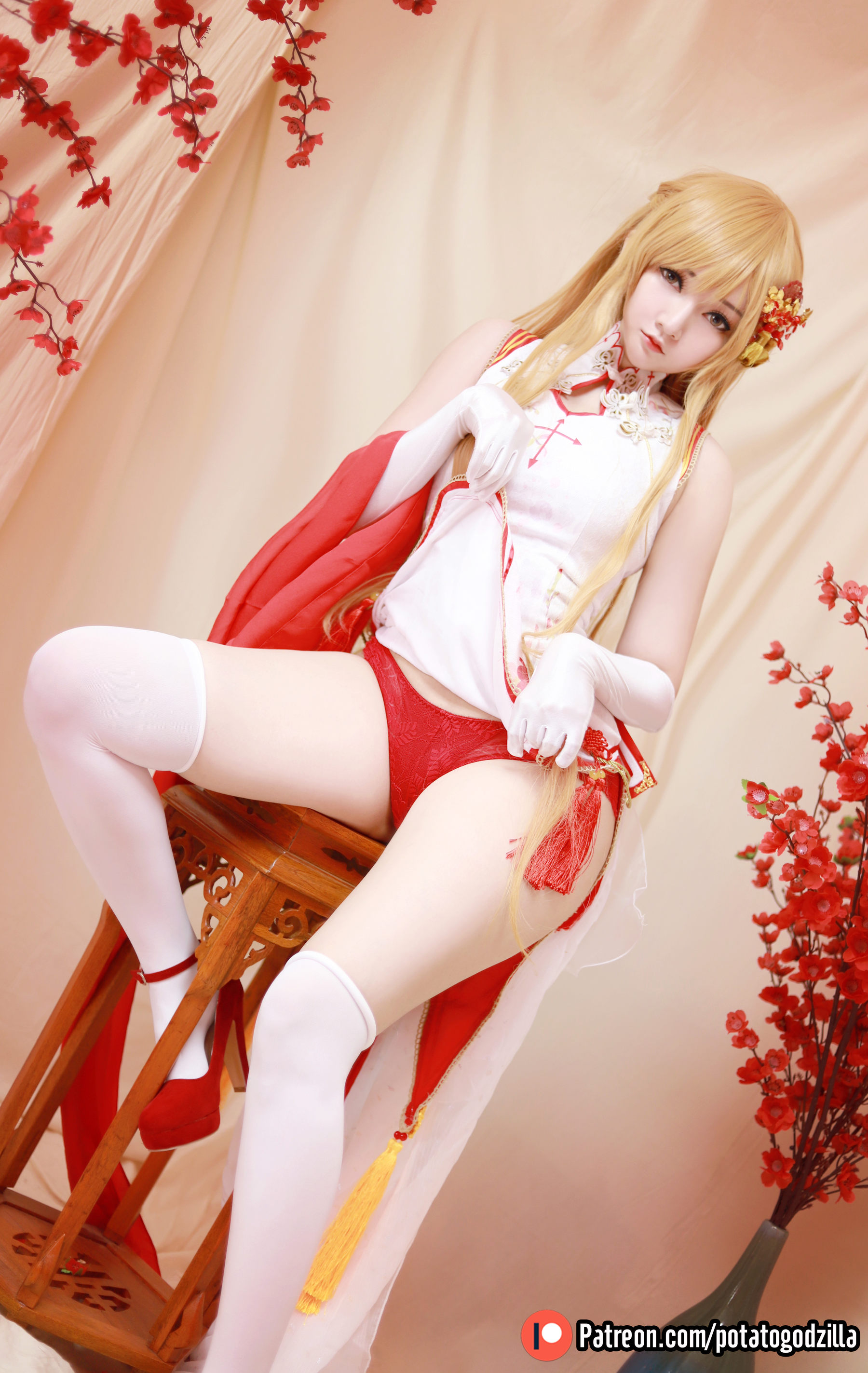 Coser小姐姐Potato Godzilla - Asuna Yuuki Qipao