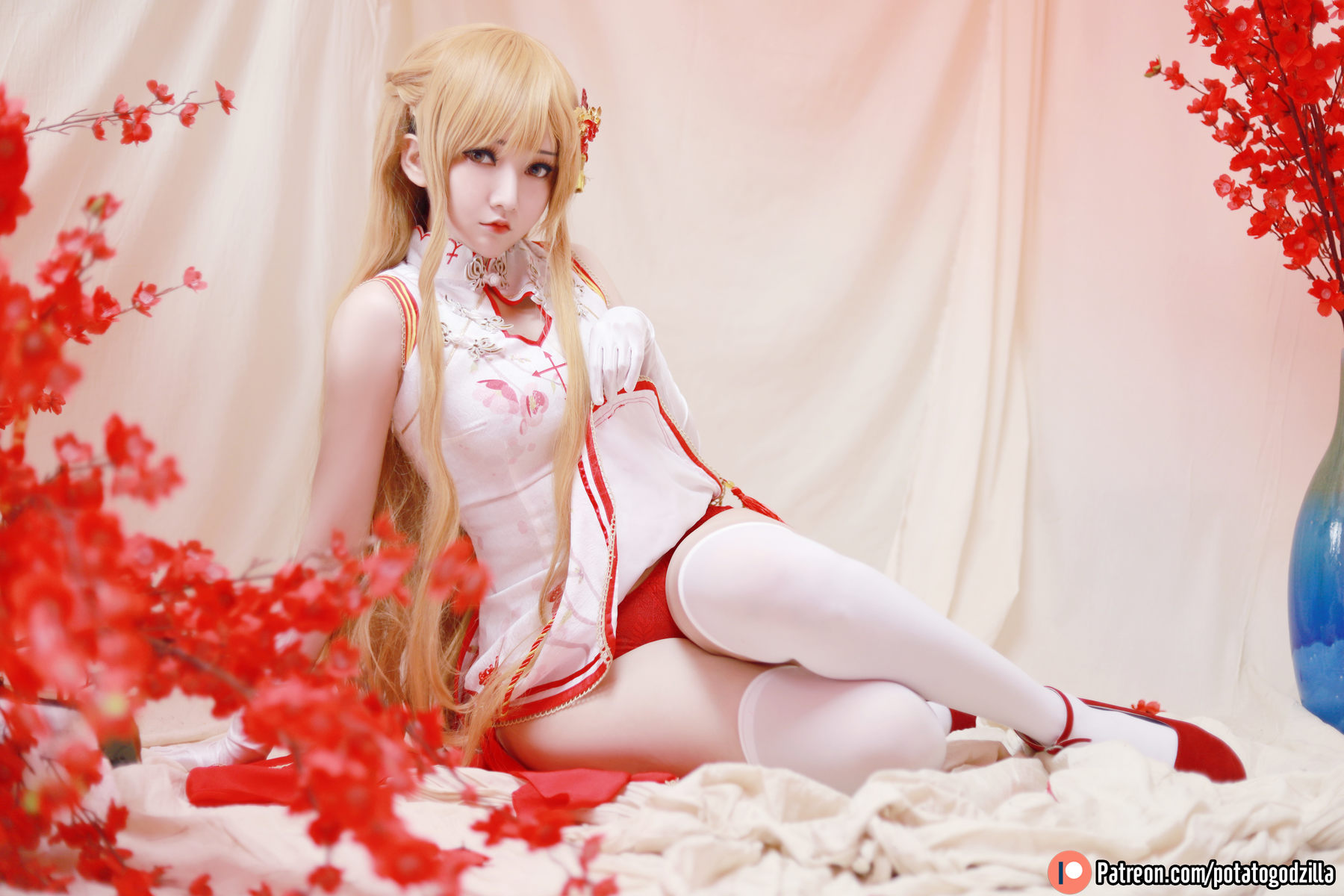 Coser小姐姐Potato Godzilla - Asuna Yuuki Qipao