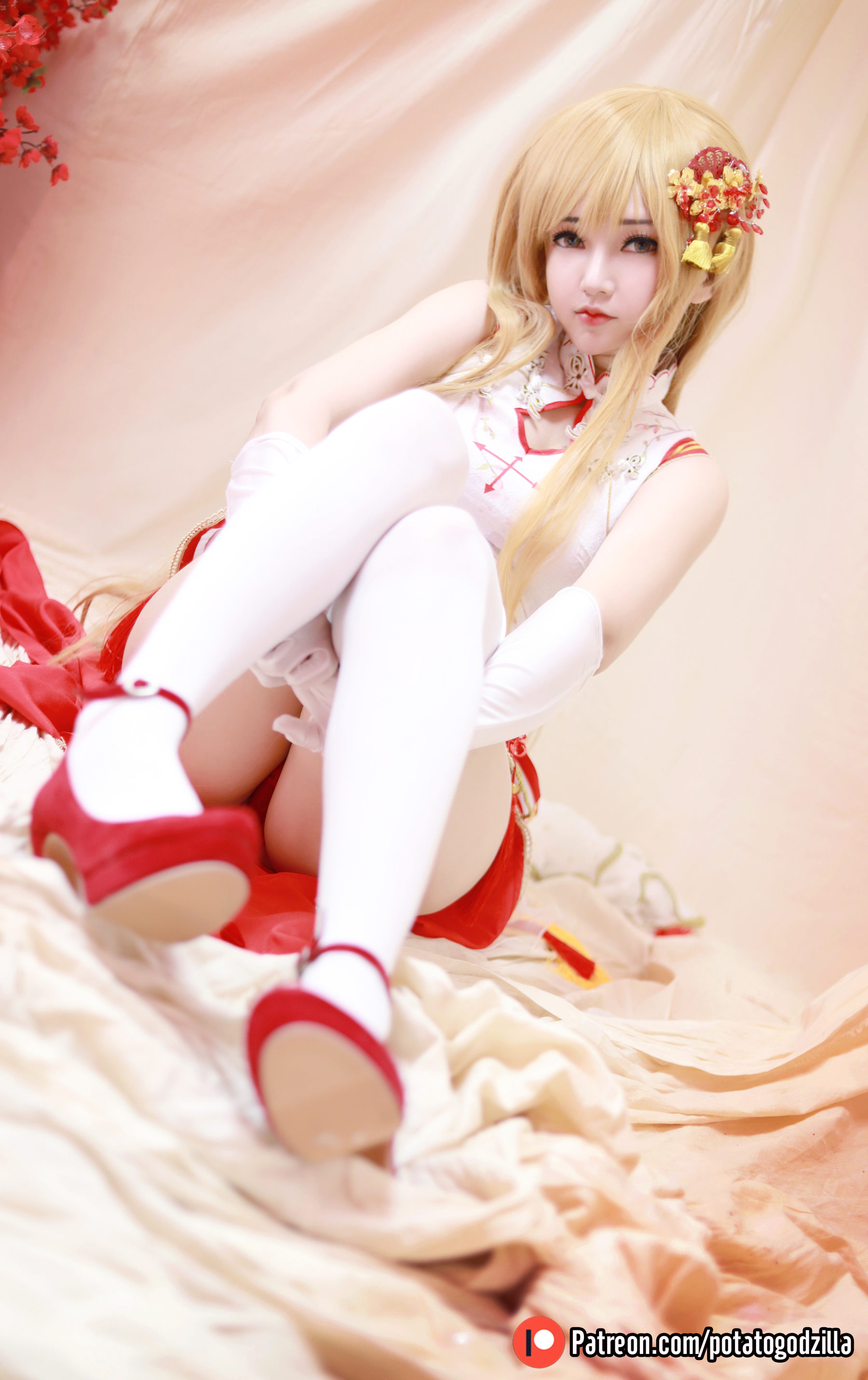 Coser小姐姐Potato Godzilla - Asuna Yuuki Qipao