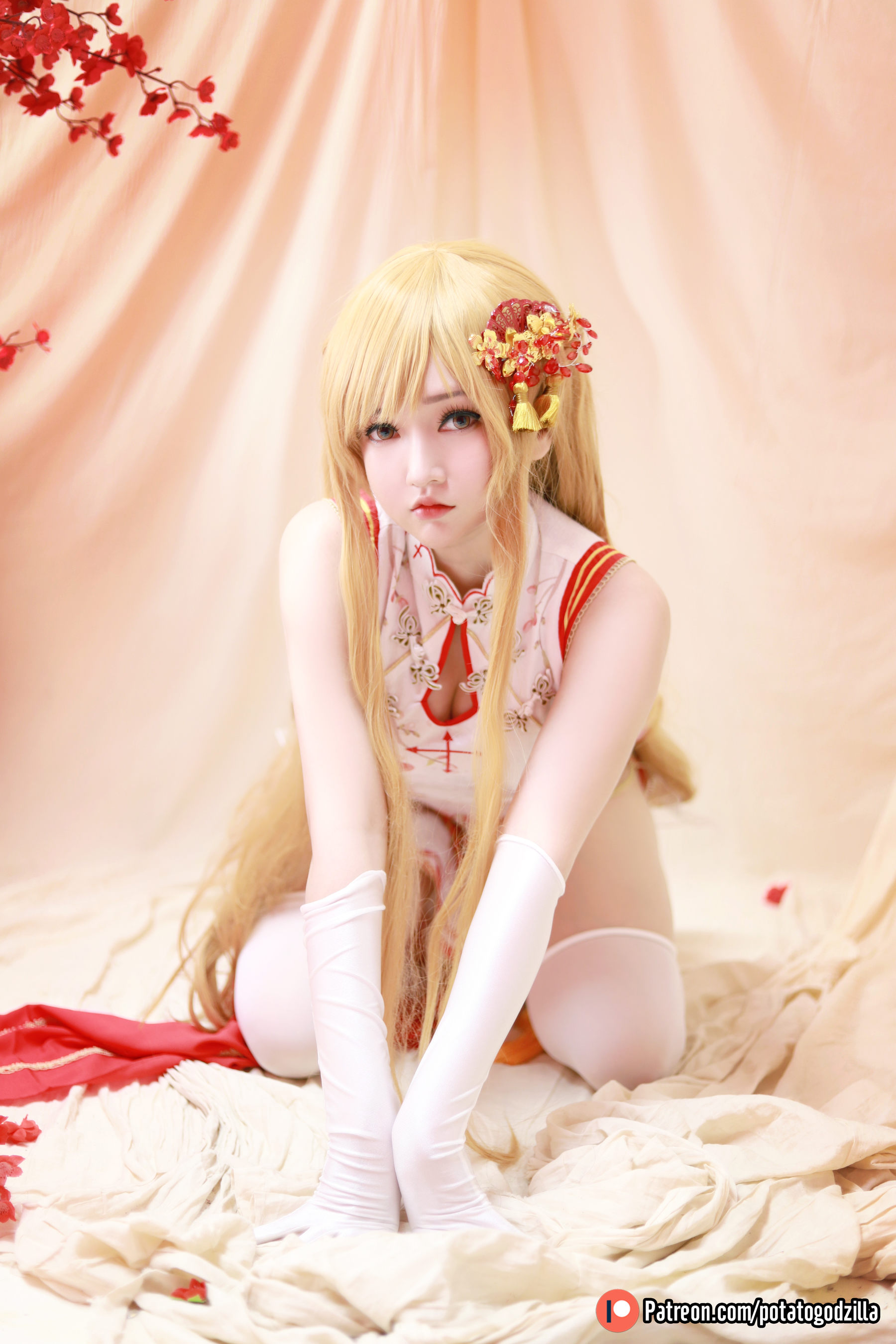 Coser小姐姐Potato Godzilla - Asuna Yuuki Qipao