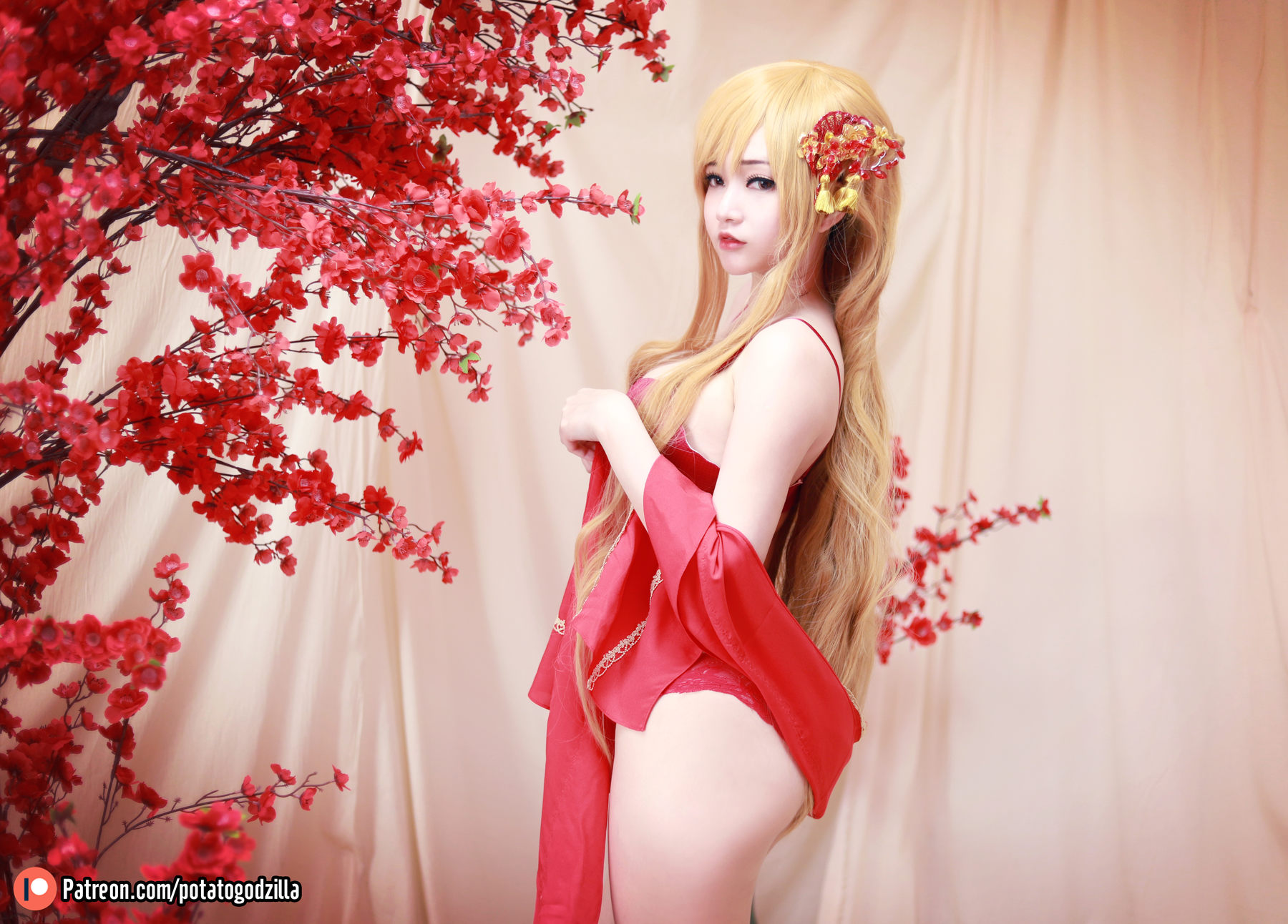 Coser小姐姐Potato Godzilla - Asuna Yuuki Qipao