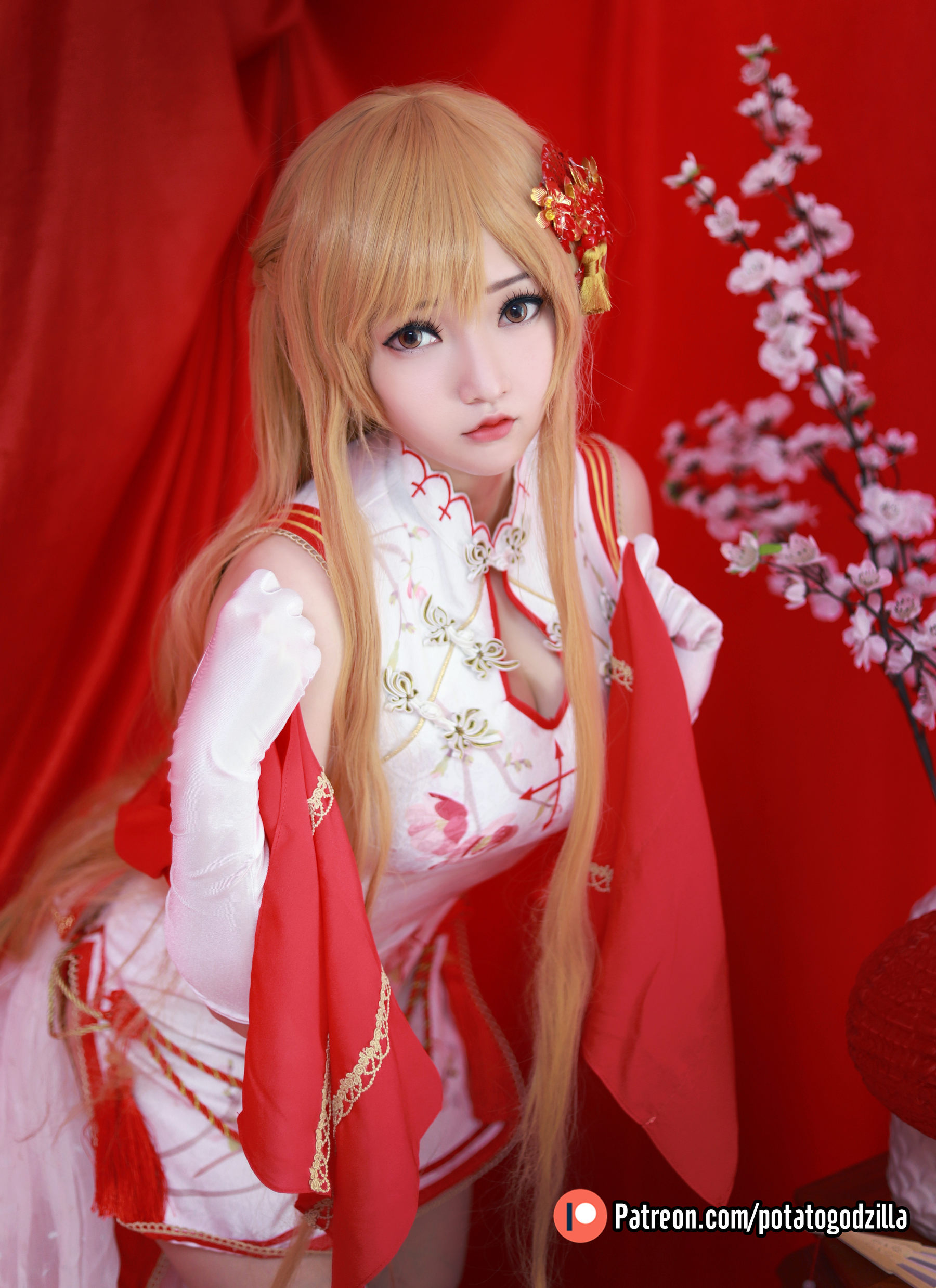 Coser小姐姐Potato Godzilla - Asuna Yuuki Qipao