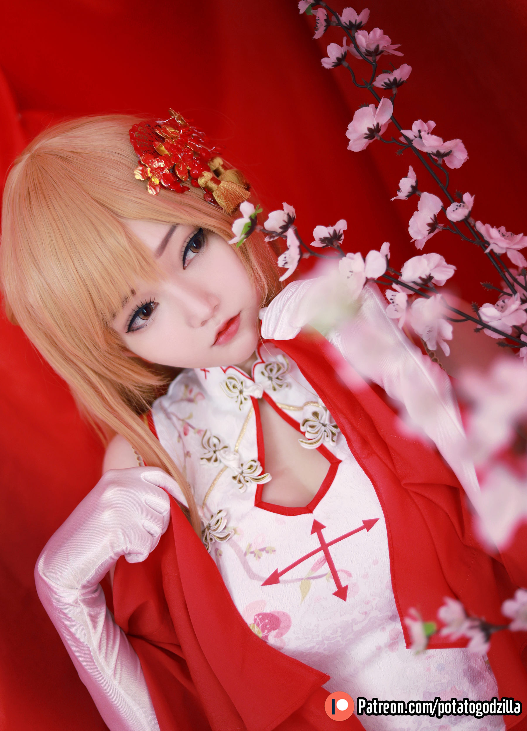Coser小姐姐Potato Godzilla - Asuna Yuuki Qipao